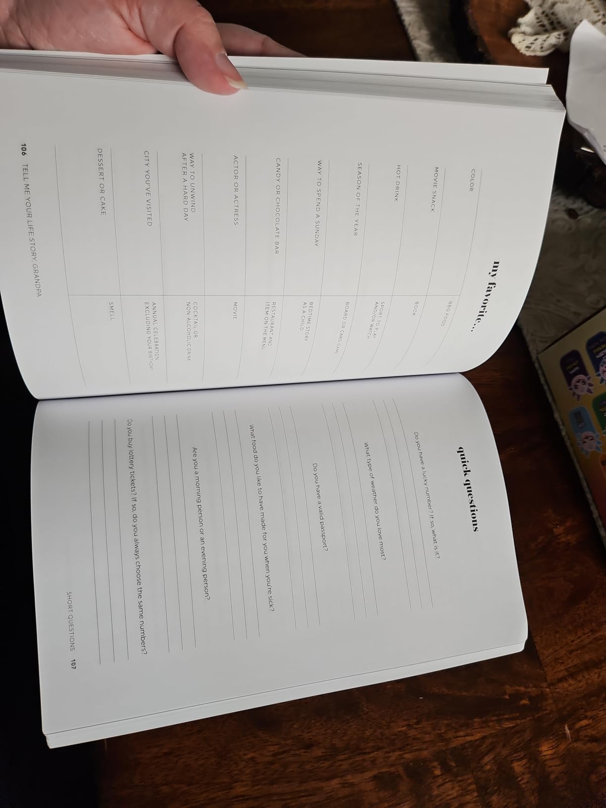 Tell Me Your Life Story, Grandpa: A Grandfather’s Guided Journal and Memory Keepsake Book (Tell Me Your Life Story® Series Books) customer photo 2