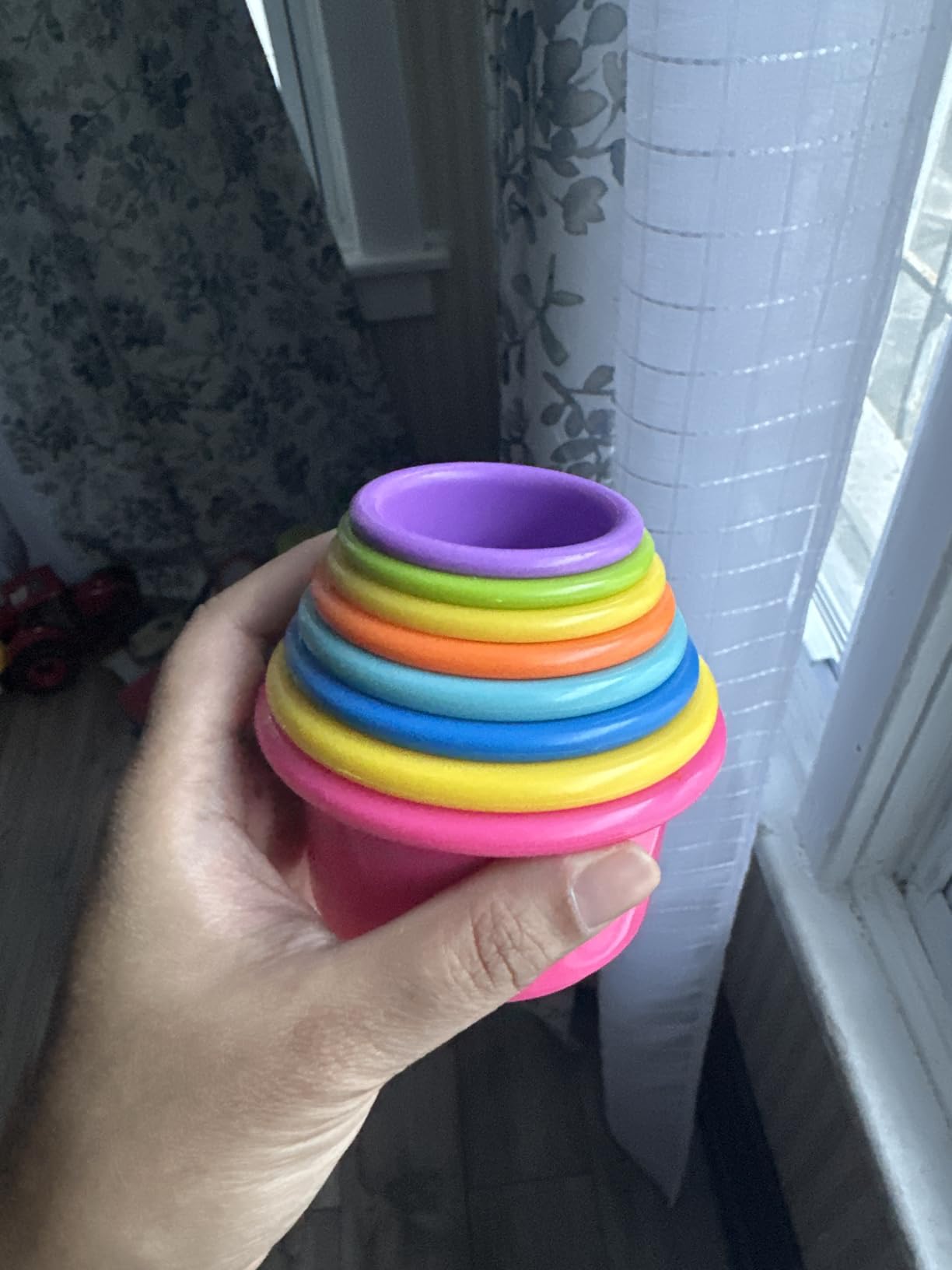 The First Years Stack & Count Stacking Cups - Colorful Baby Stacking Water Toys Set - Stackable Cups for Learning - Baby Bath Toys - Toddler Water Table Toys - 8 Count customer photo 2
