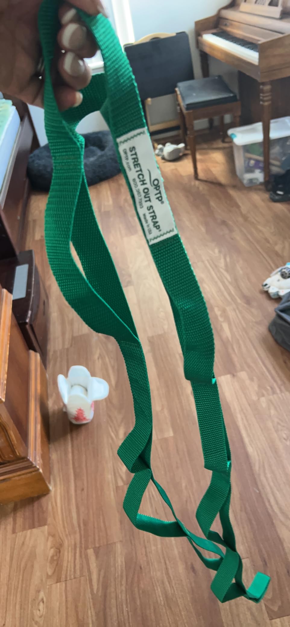 OPTP The Original Stretch Out Strap with Exercise Book, USA-Made Yoga Strap customer photo 2