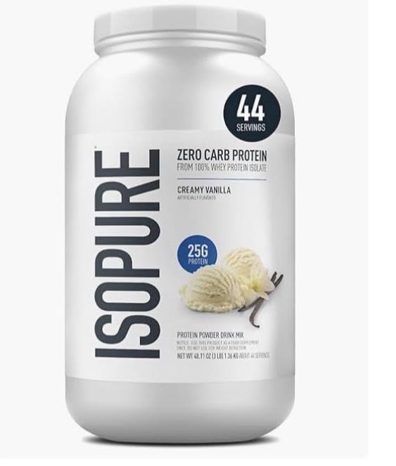 Isopure Zero Carb Whey Isolate Protein Powder, Creamy Vanilla 3 LB customer photo 1