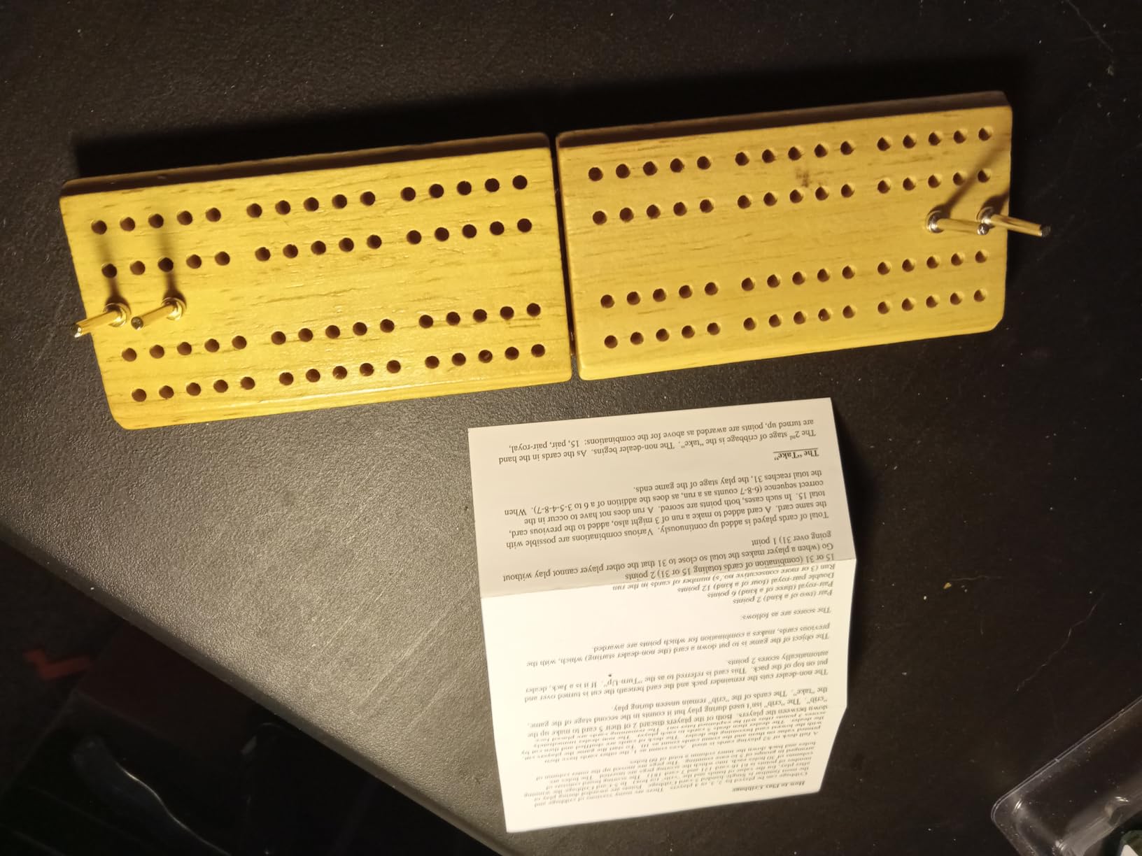 WE Games Wooden Folding Travel Cribbage Board with Metal Pegs, Small Size for Easy Travel customer photo 2