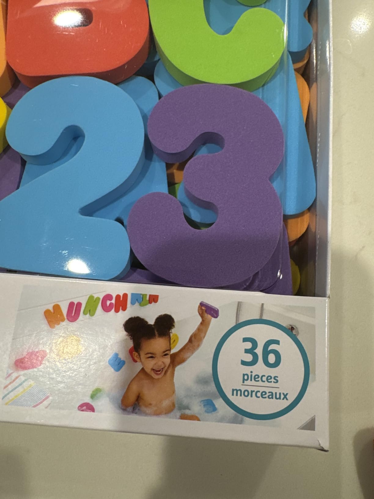 Munchkin® Learn™ Bath Letters and Numbers 36pc Toddler Bath Toy customer photo 1
