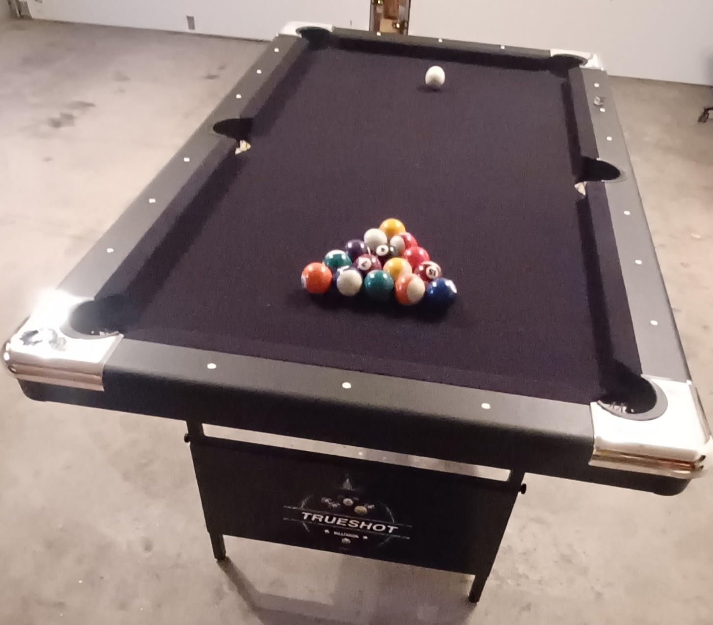 Fat Cat Trueshot 6 Foot Foldable Pool Table, Folding Billiard Table with Leg Levelers, K-818 Bumpers, Space Saving Design, Includes Cues and Balls customer photo 2