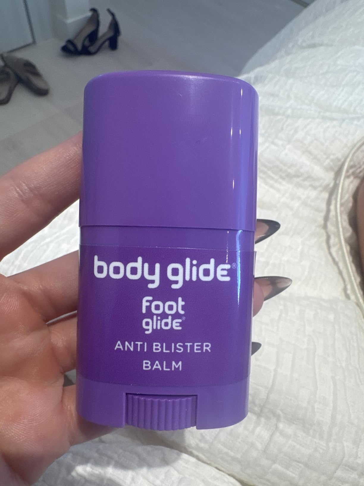 Body Glide Foot Glide Anti Blister Balm | blister prevention for heels, shoes, cleats, boots, socks, and sandals | Use on toes, heel, ankle, arch, sole and ball of foot | 0.8oz customer photo 1