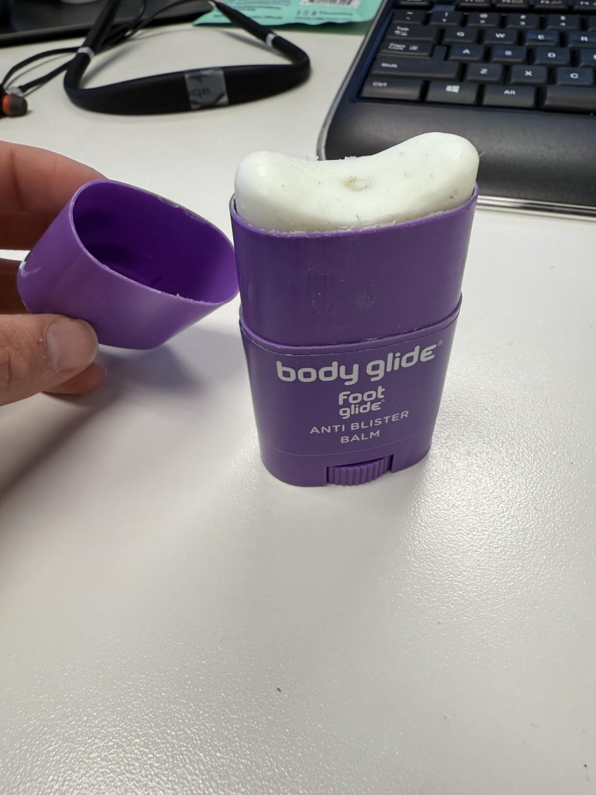 Body Glide Foot Glide Anti Blister Balm | blister prevention for heels, shoes, cleats, boots, socks, and sandals | Use on toes, heel, ankle, arch, sole and ball of foot | 0.8oz customer photo 2