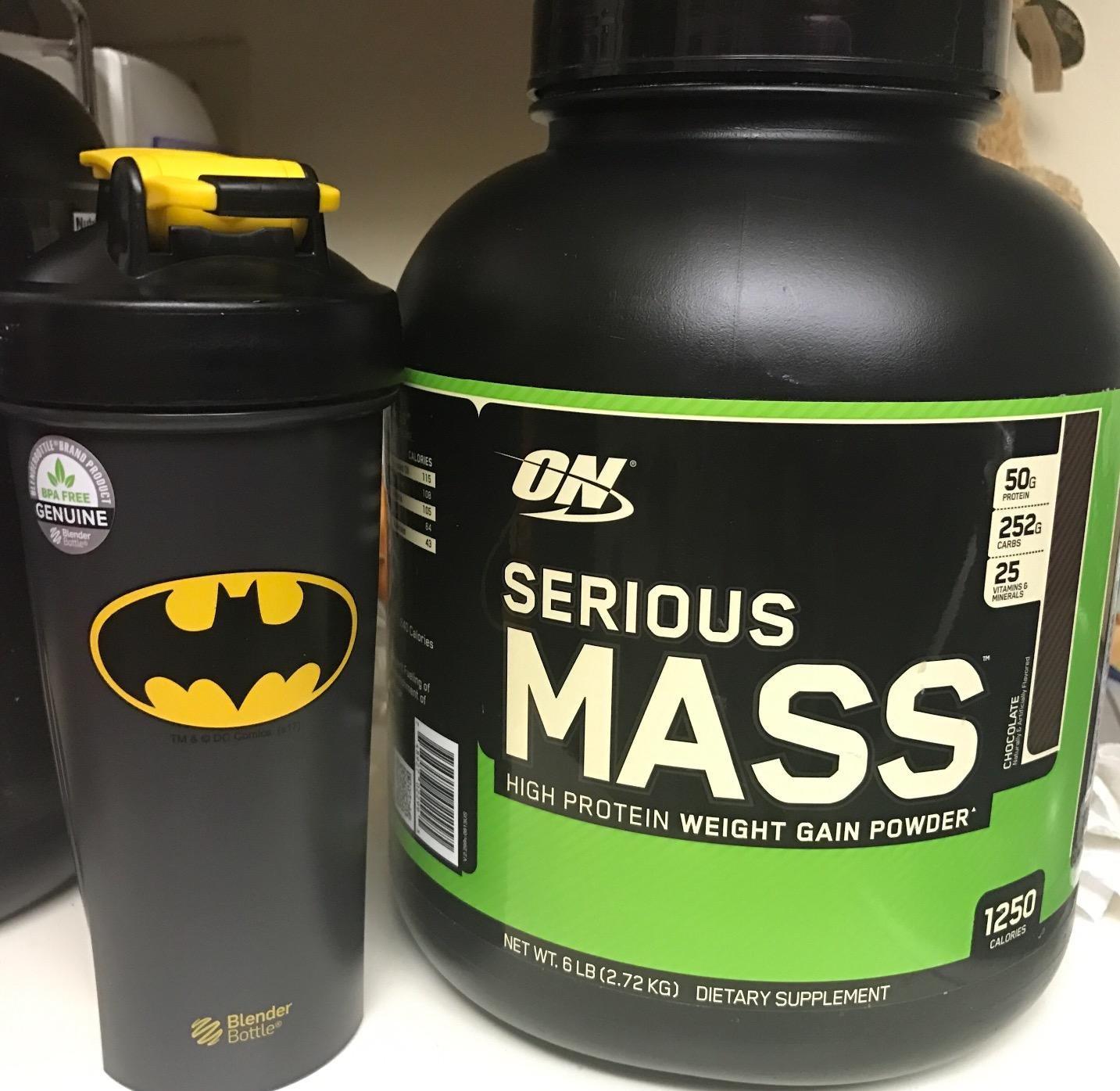 Optimum Nutrition Serious Mass Weight Gainer Protein Powder, Chocolate, 6LB customer photo 1