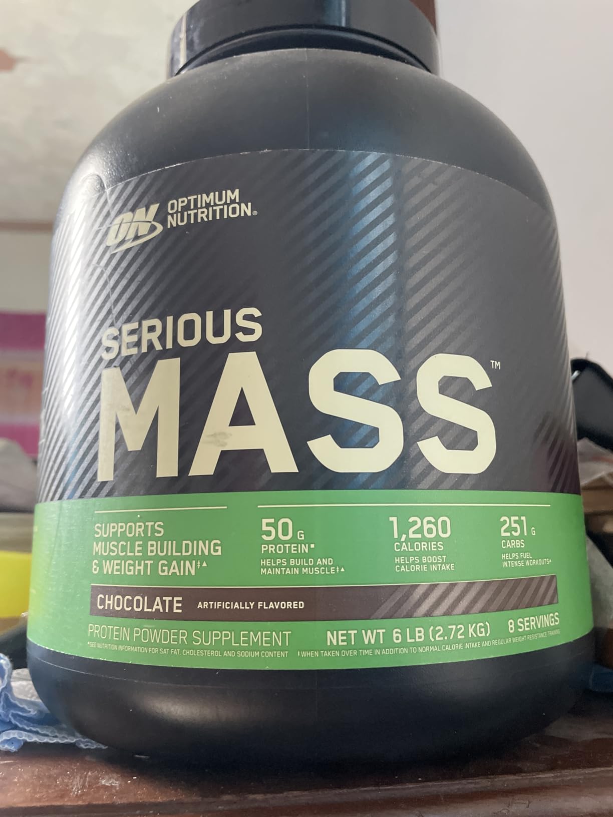 Optimum Nutrition Serious Mass Weight Gainer Protein Powder, Chocolate, 6LB customer photo 2
