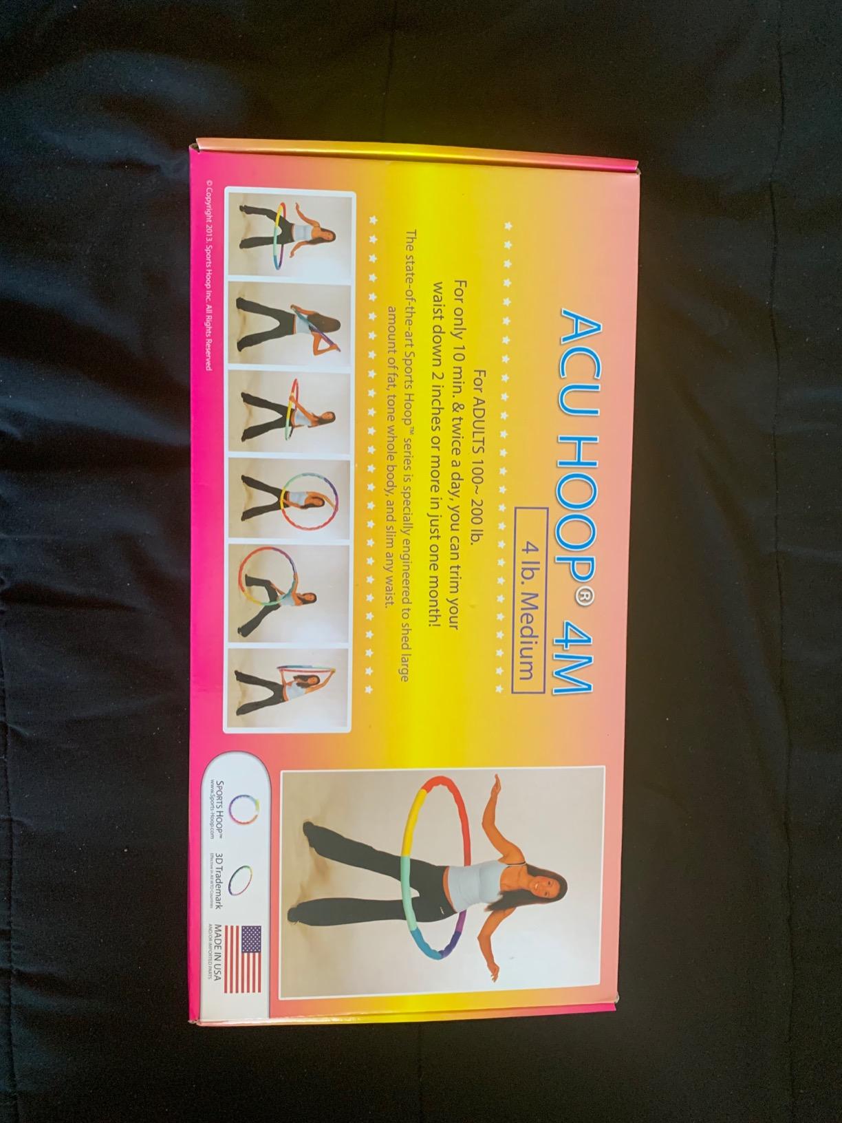 Weighted Hula Hoop, ACU Hoop 4M - 4 lb Medium, Weight Loss Fitness Workout Sports Hoop with ridges. (Rainbow Colors) customer photo 1