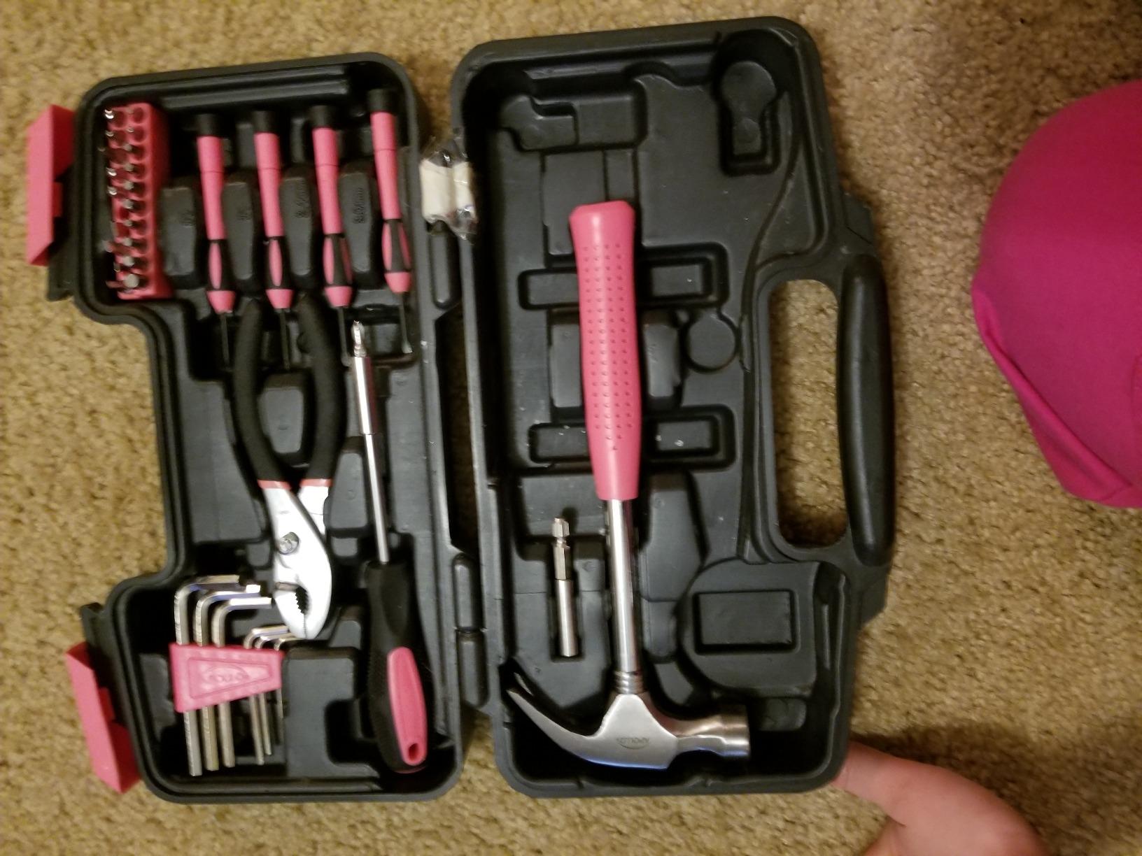 Apollo Tools 39 Piece General Household Tool Set, Pink DT9706P customer photo 1