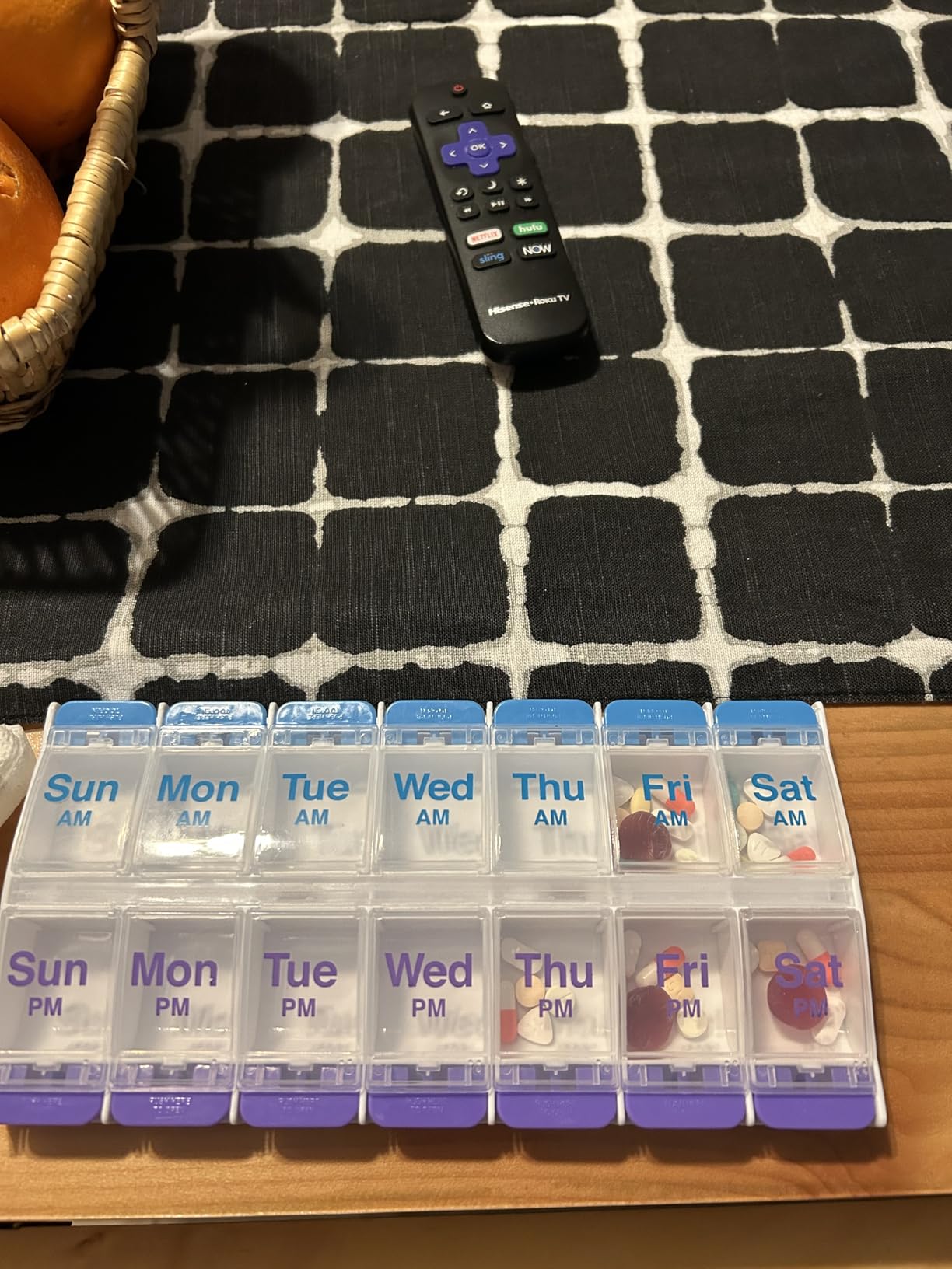Ezy Dose Weekly (7-Day) AM/PM Pill Organizer, X-Large Case, Blue/Purple | Daily Vitamin Box & Supplement Medicine Planner, 2 Times a Day Push Button Compartments, Portable & Travel-Friendly, BPA-Free customer photo 2