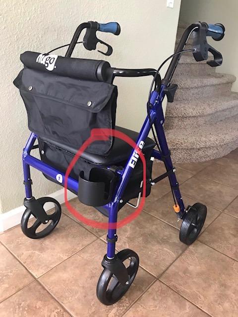 Drive Medical Hugo Elite Rollator Walker with Seat and Basket, Blue | Rollator Walker Features Comfortable Seat and Basket for Everyday Storage and Convenient Rest Stops customer photo 1