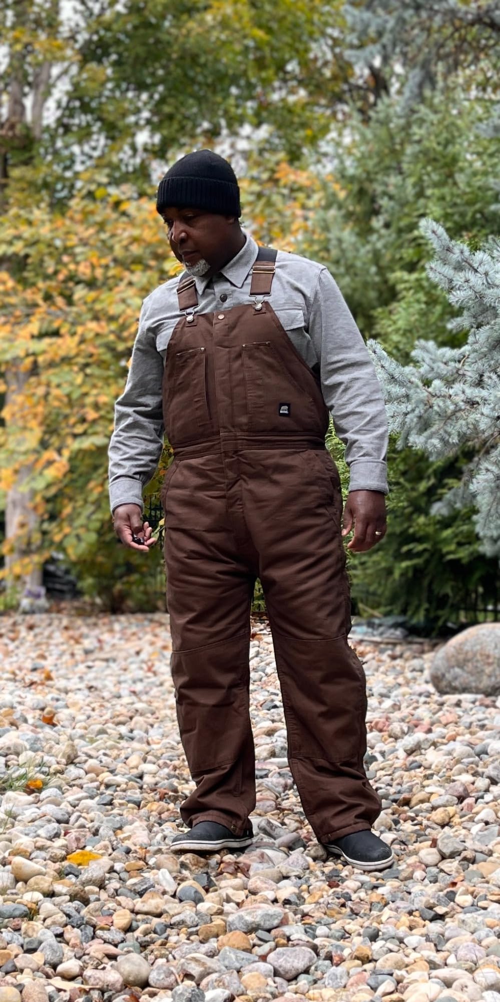Berne Men's Heartland Insulated Washed Duck Bib Overall customer photo 1