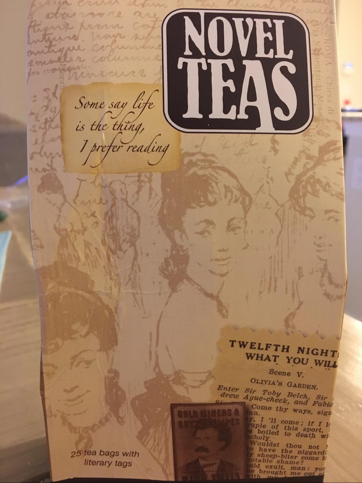 Novel Teas Book Lover's Tea contains 25 teabags individually tagged with literary quotes from the world over, made with the finest English Breakfast tea, for the book lover customer photo 1