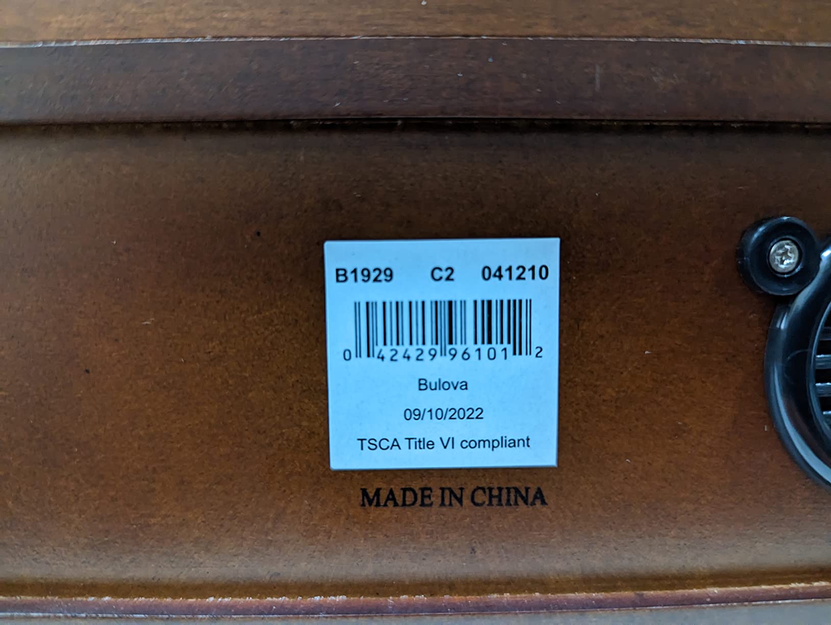 Bulova B1929 Bulova Annette I Chiming Mantel Clock, Model B1929 | Classic Mahogany Finish | Westminster Melody on the Hour | Battery Powered I Chiming Clock customer photo 2
