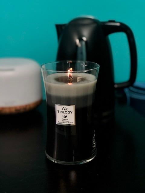 WoodWick Warm Woods Trilogy Tri-Scented Candle, Crackling Wick, 9.7oz customer photo 2