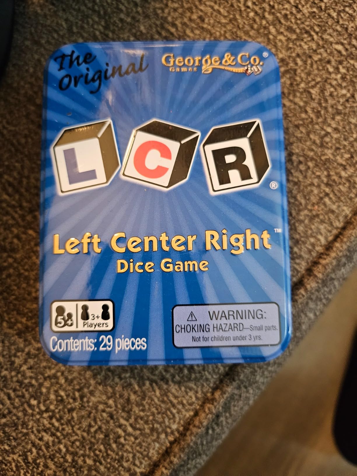LCR® Left Center Right™ Dice Game - Blue Tin customer photo 2