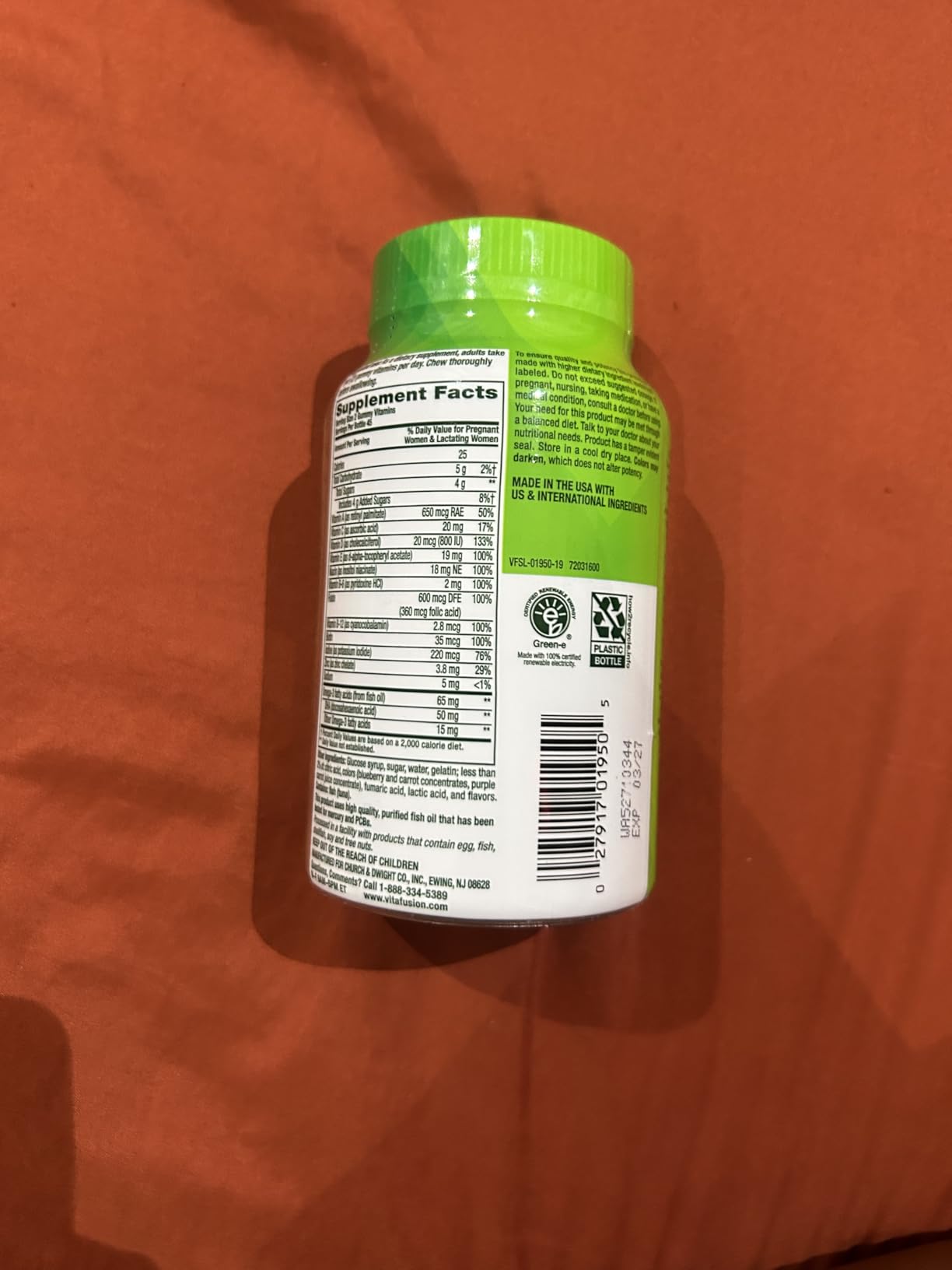 Vitafusion Prenatal Vitamin Gummies for Women | 90 Count | Folate & DHA customer photo 2