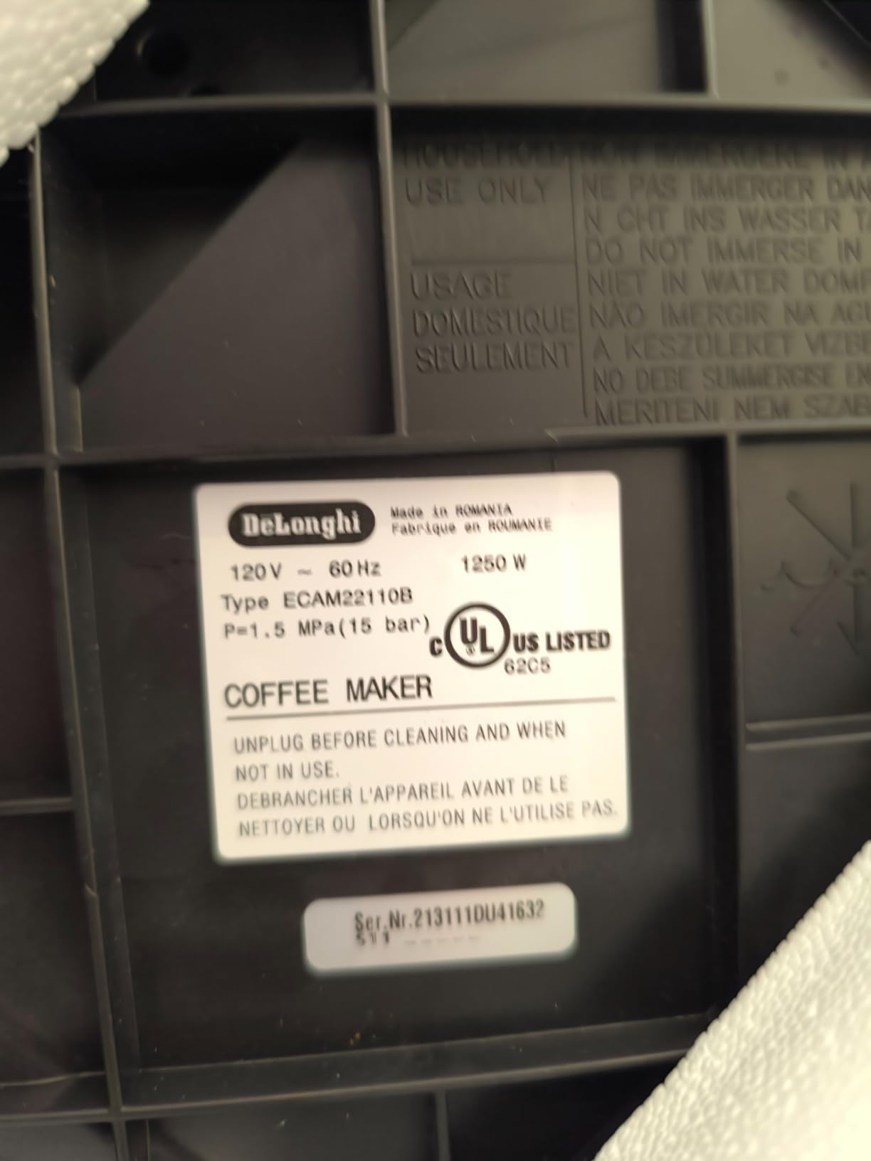 De'Longhi Magnifica S Automatic Espresso Machine with Milk Frother for Hot Coffee Drinks Recipes, Soft-Touch Control Panel, Black, ECAM22110B customer photo 2