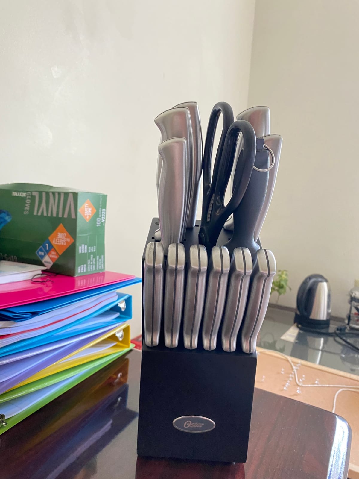 Oster Baldwyn Stainless Steel Cutlery Knife Set, Brushed Satin, 14-Piece customer photo 2
