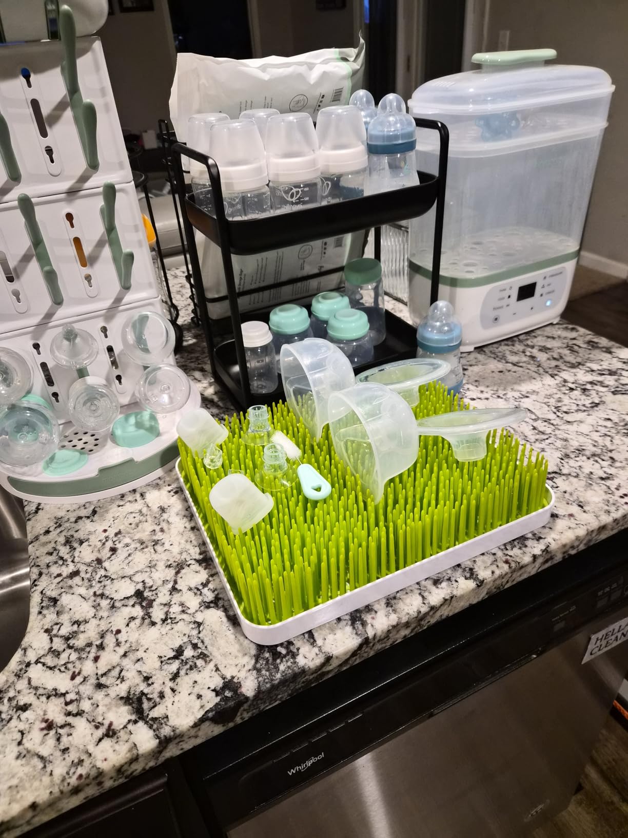 Boon Lawn Countertop Baby Bottle Drying Rack - Spring Green - 13.5x11x2.5 customer photo 2