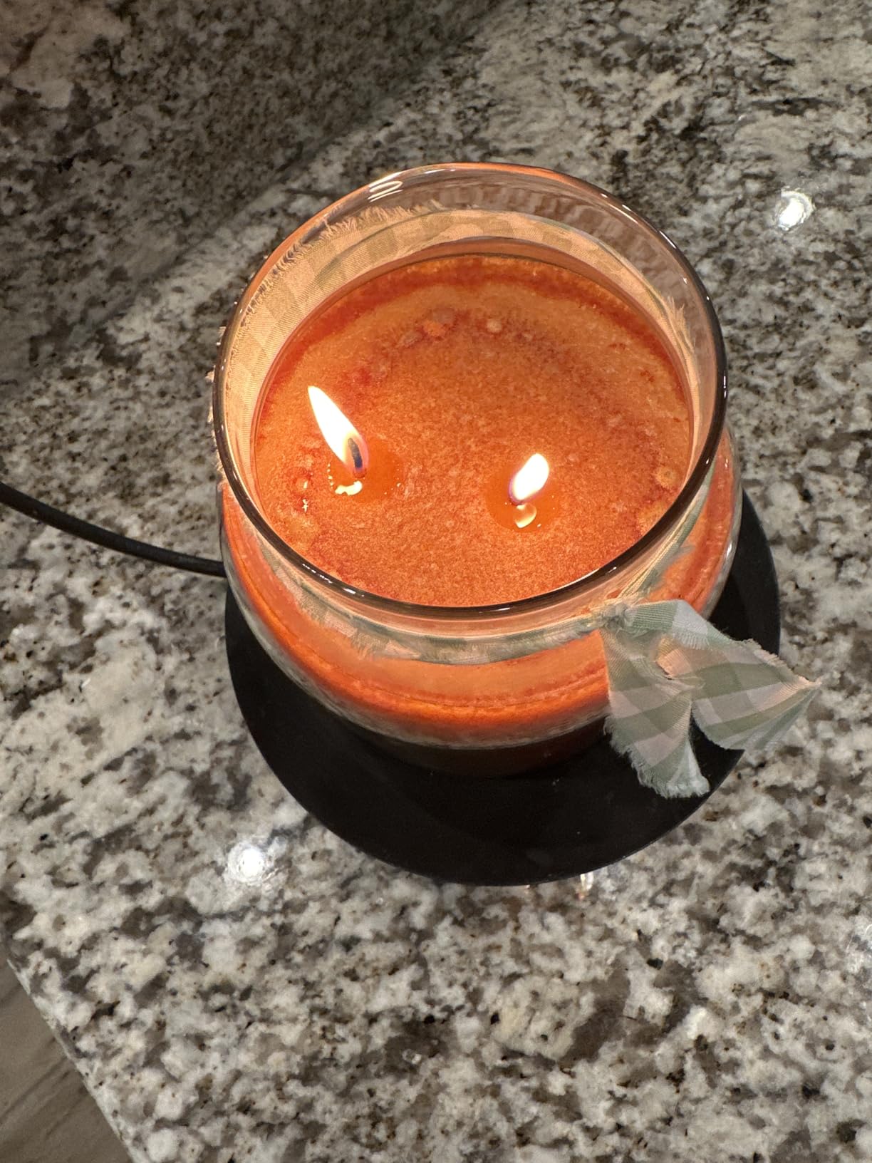 A Cheerful Giver — Orange Cinnamon Clove - 34oz Papa Scented Candle Jar with Lid - Keepers of the Light - 155 Hours of Burn Time, Gift for Women, Orange customer photo 2