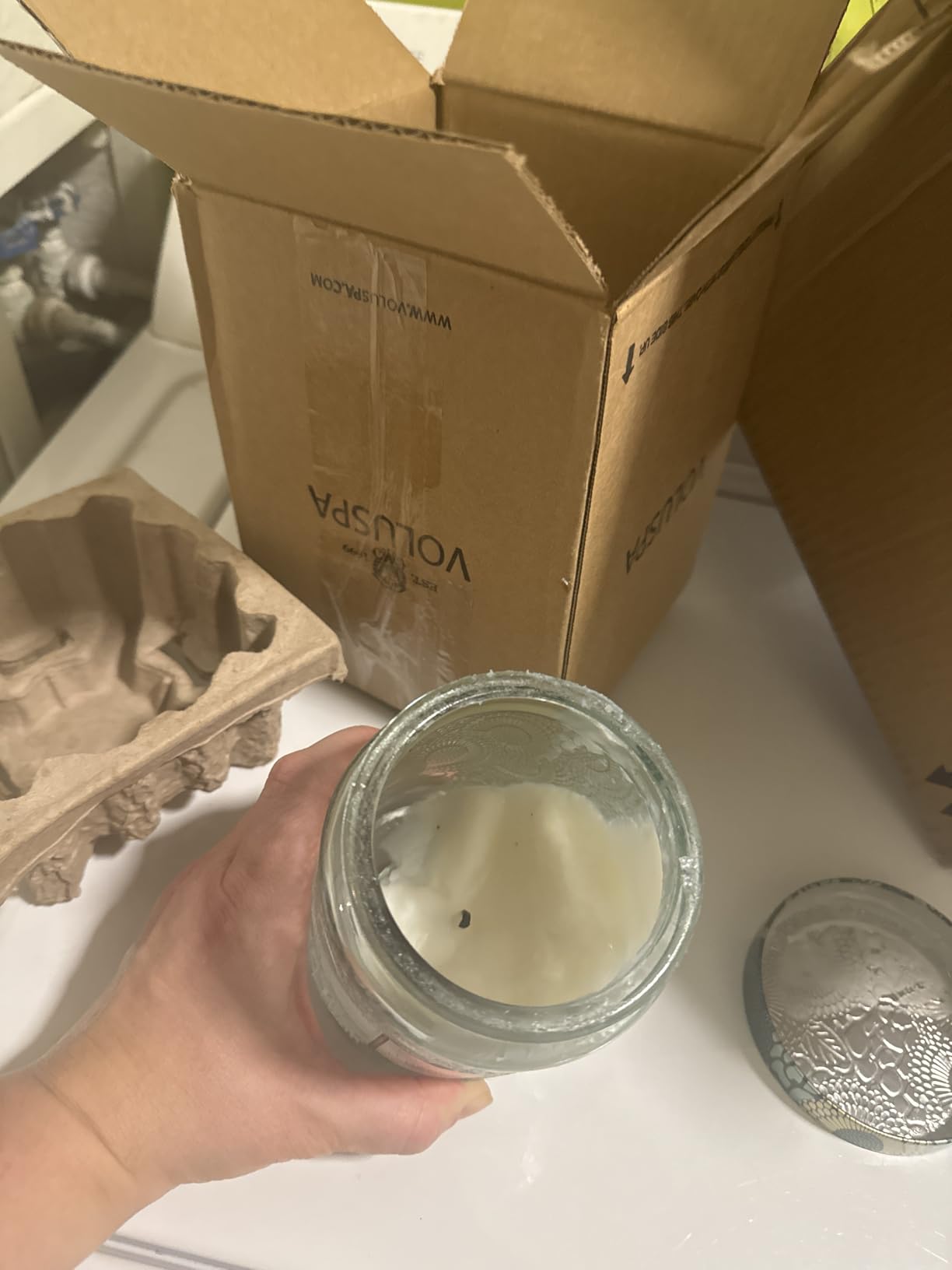 Voluspa French Cade Lavender Large Scented Candle Jar 18 Oz, 100 Hr Burn customer photo 2