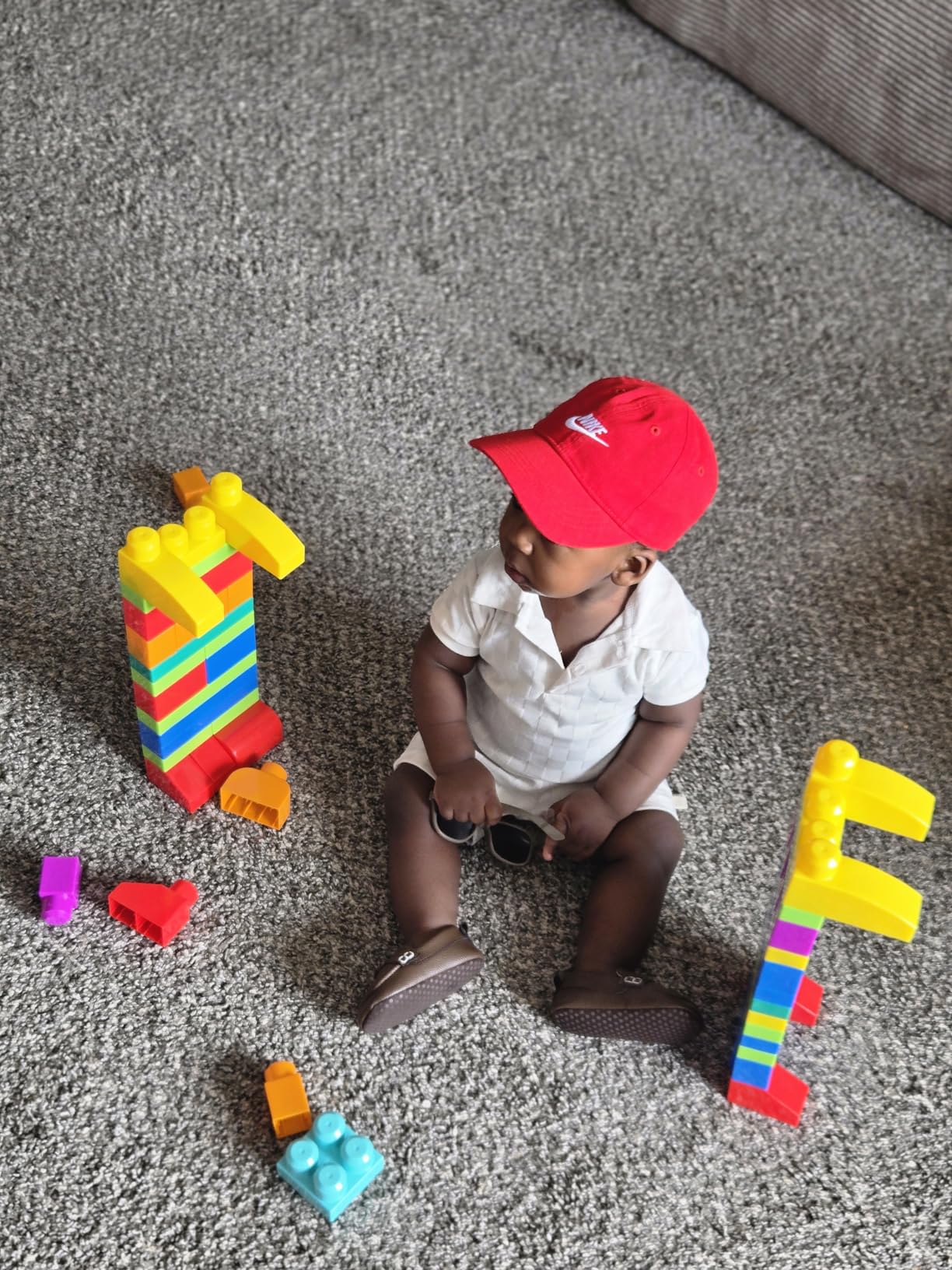 MEGA BLOKS First Builders Toddler Blocks Toys Set, Big Building Bag with 80 Pieces and Storage, Blue, Ages 1+ Years customer photo 1