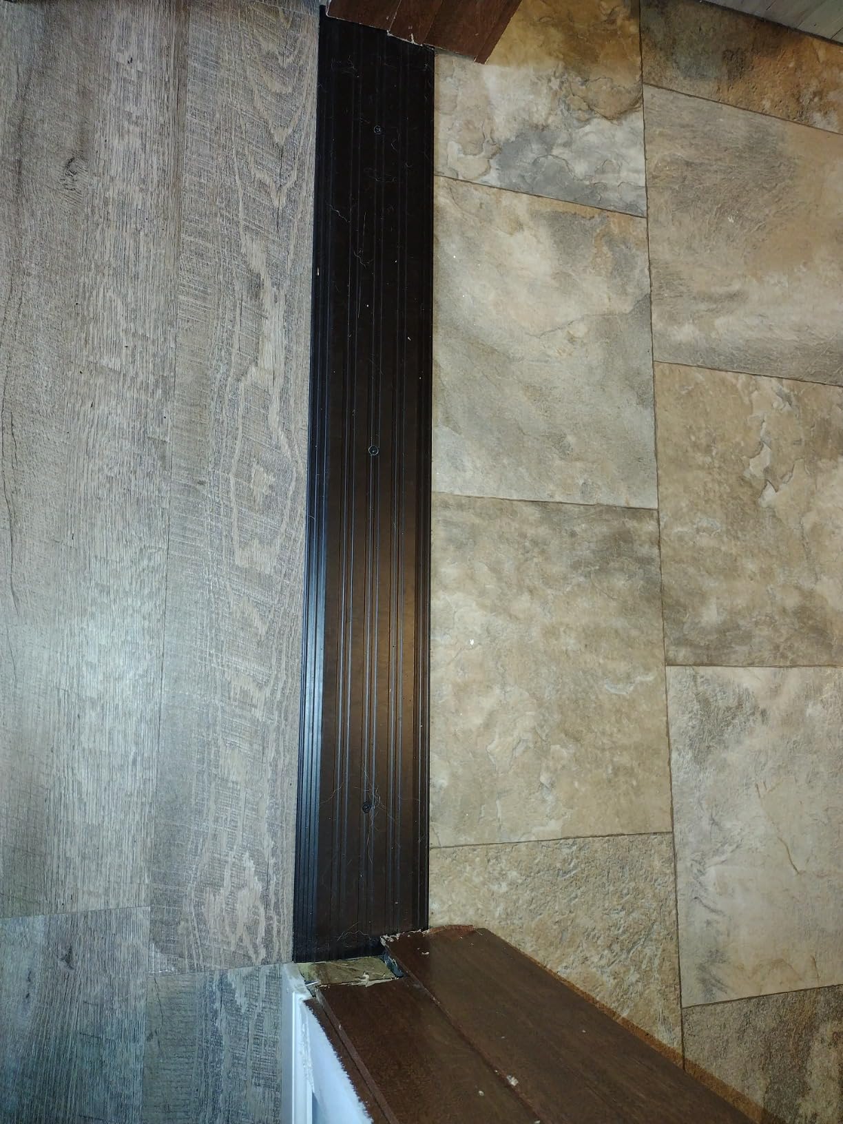 MD Building Aluminum Flat-Profile Threshold, Silver, 4in x 1/4in x 36in customer photo 2