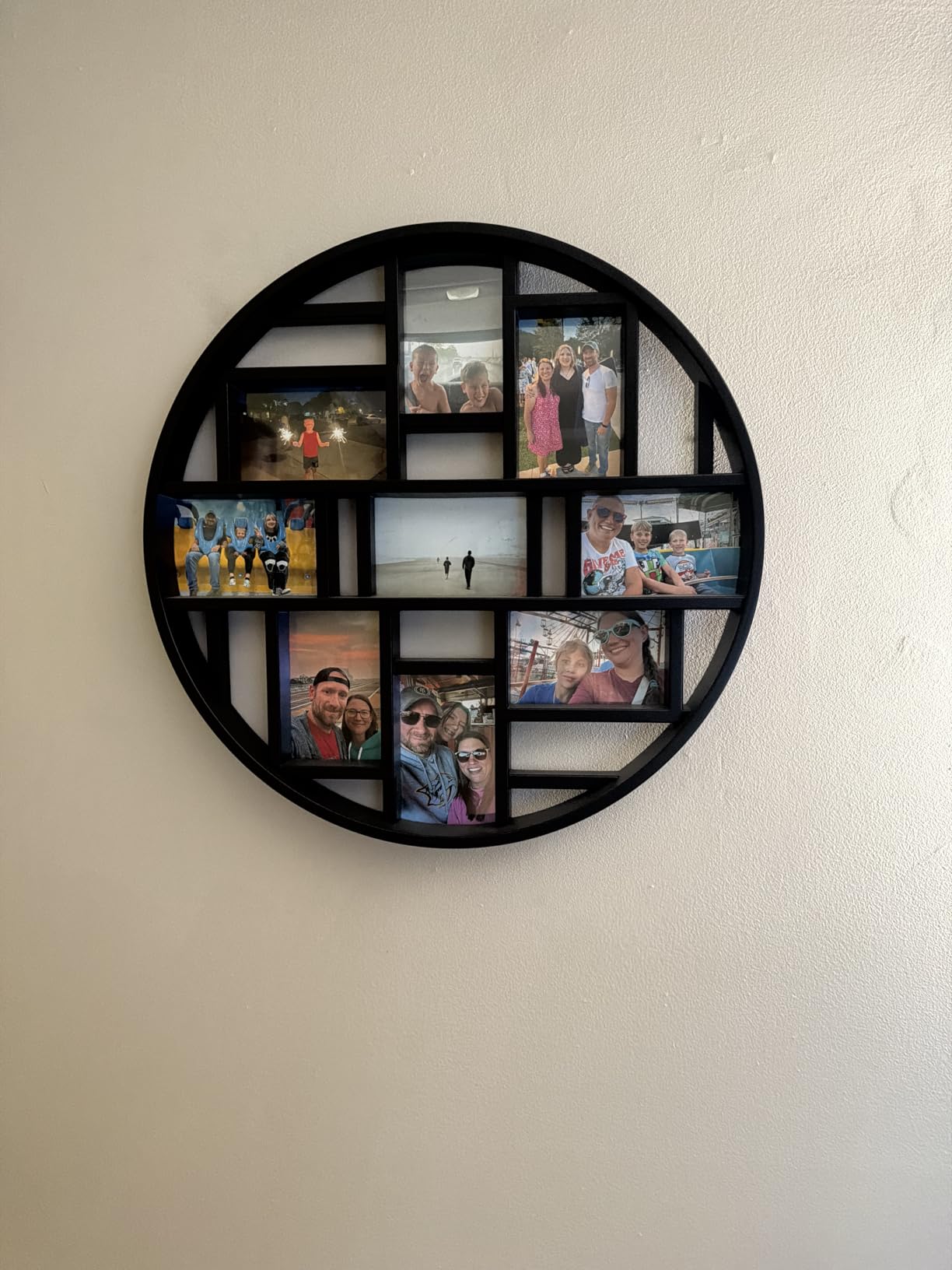 Umbra Luna Collage Picture Frame, Holds 9 4x6 Photos, 22-Inch, Black customer photo 2