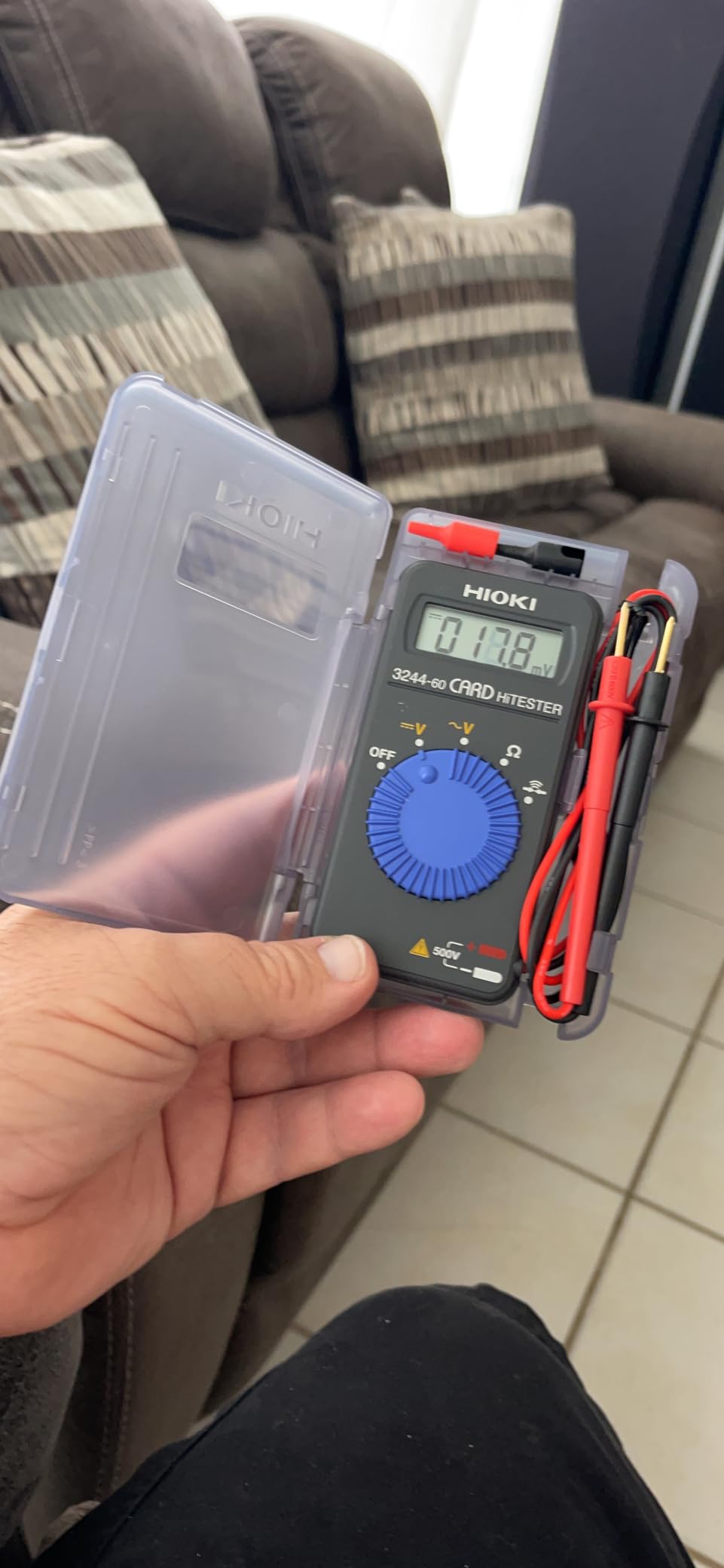Hioki 3244-60 Card HiTester and Digital Multimeter, 41.99 Megaohms Resistance, 500V AC/DC Voltage customer photo 2