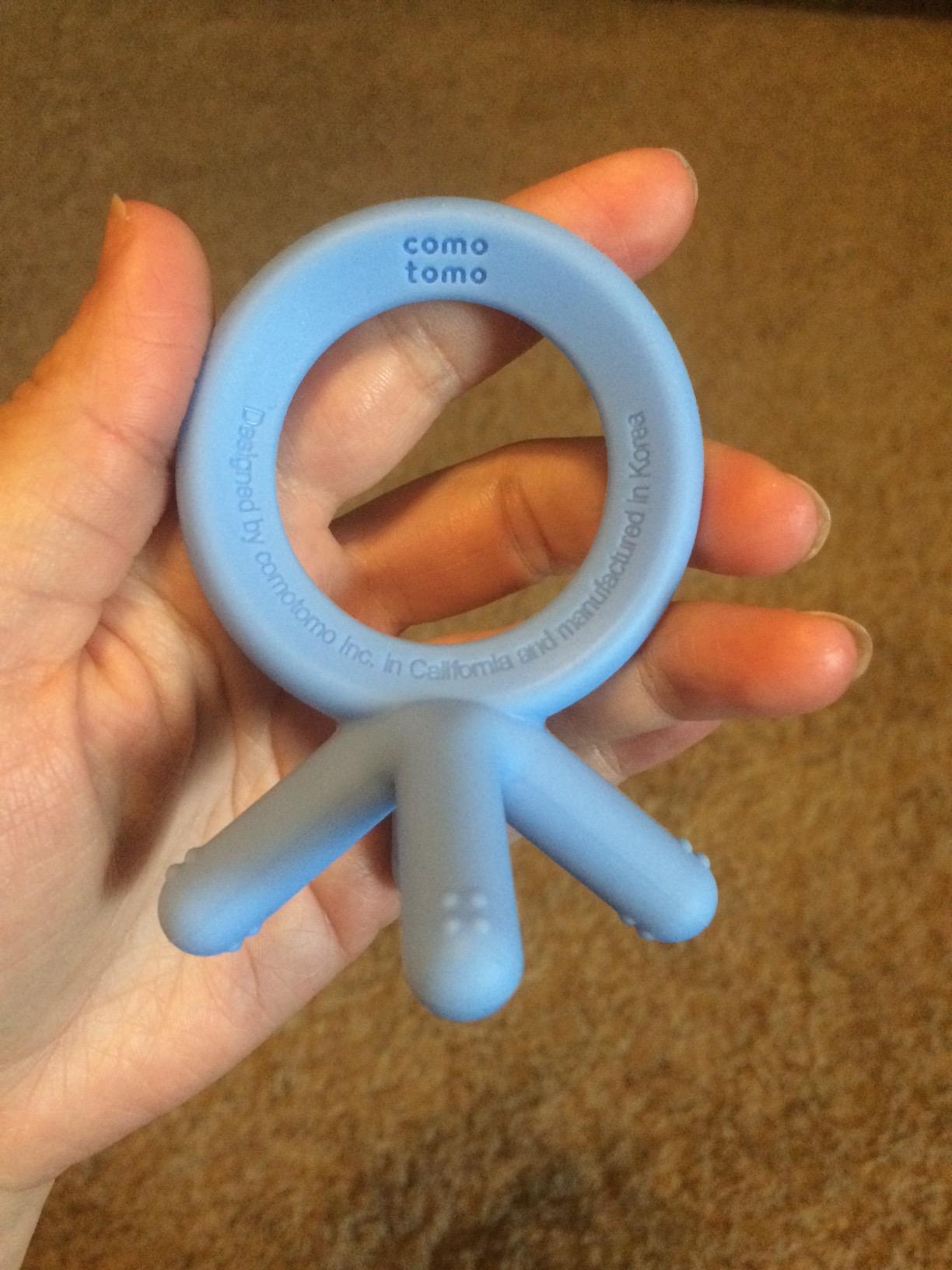 Comotomo Silicone Baby Teether, Orange customer photo 2