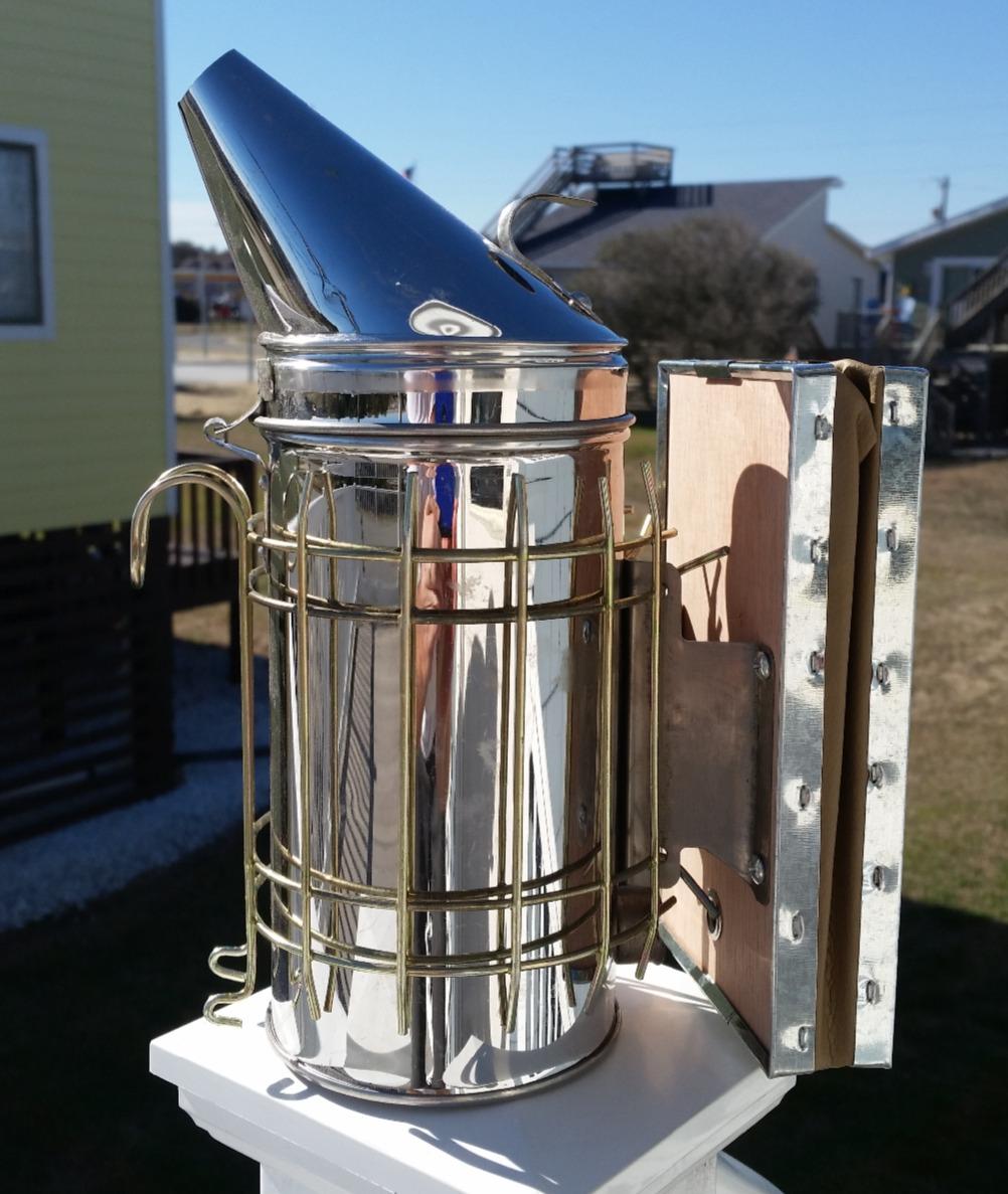 New Bee Hive Smoker Stainless Steel w/Heat Shield Beekeeping Equipment customer photo 1