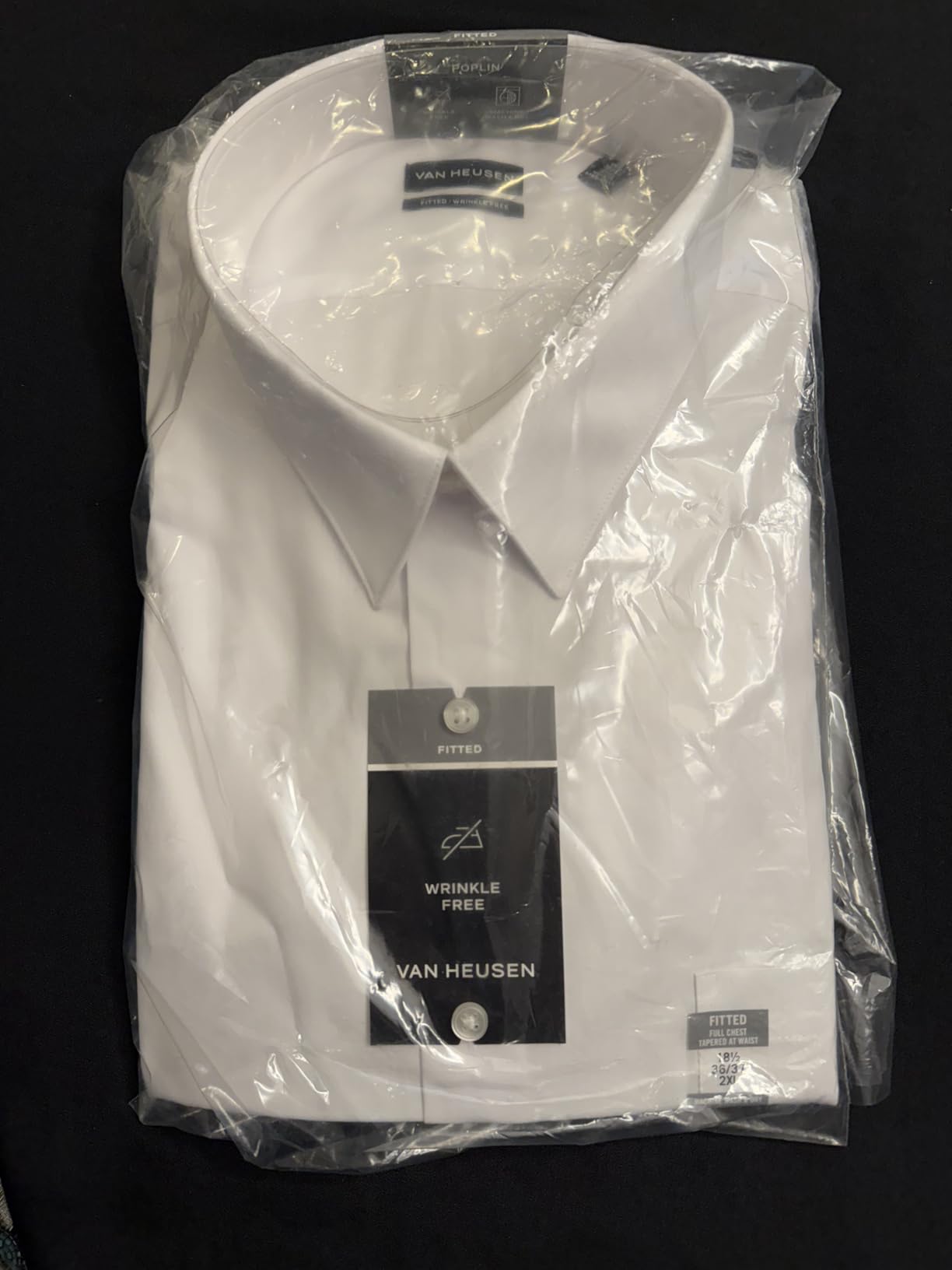 Van Heusen Men's Dress Shirt Fitted Poplin Solid customer photo 1