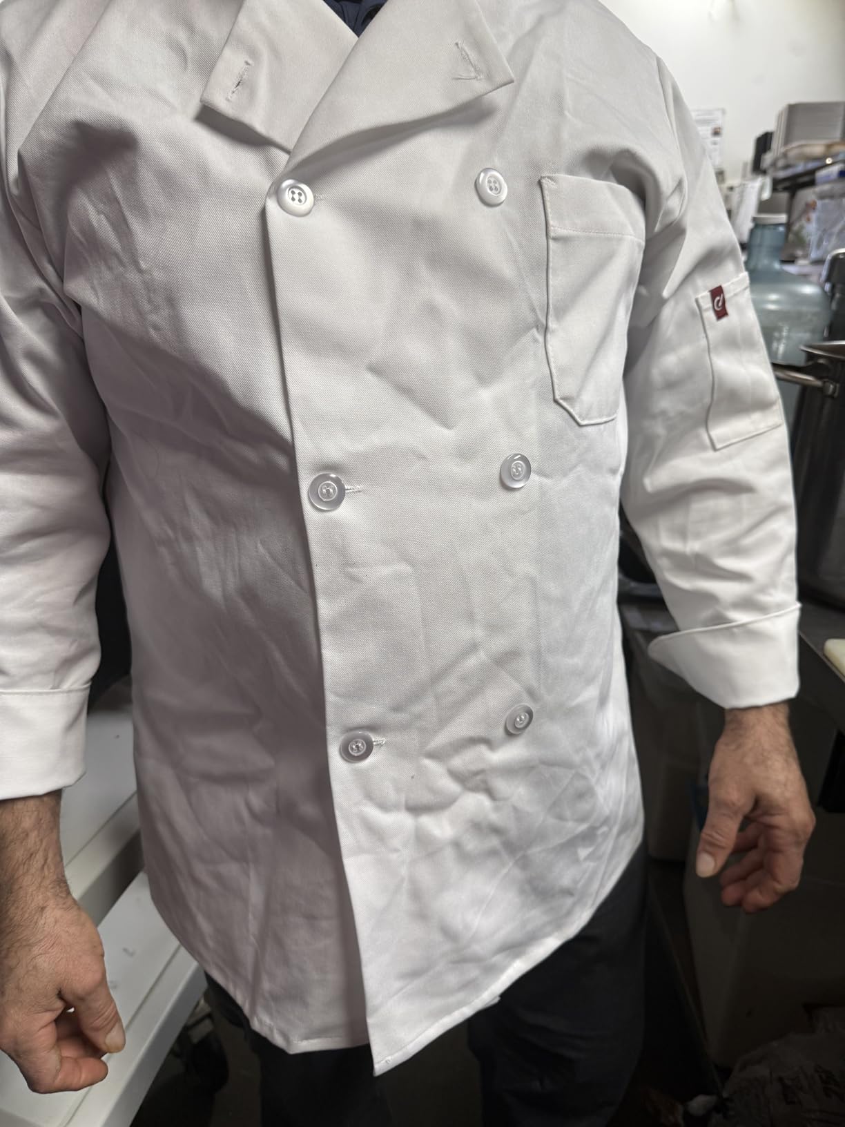 Chef Designs Men's Rk Eight Pearl Button Chef Coat customer photo 2