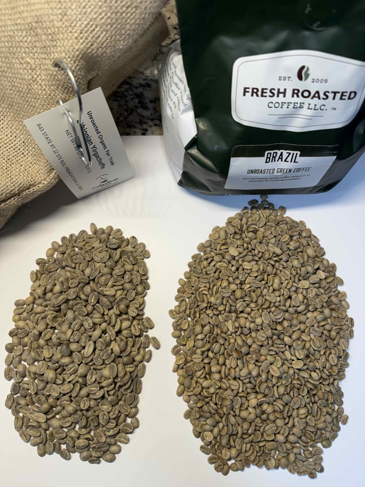 Fresh Roasted Coffee, Brazil Unroasted Green Coffee Beans for Home Roasting, Kosher, 5 lb (80 oz) customer photo 2