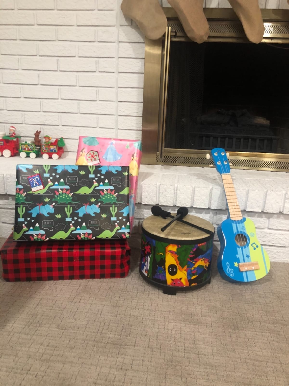 Hape Kid's Wooden Toy Ukulele, Red customer photo 1