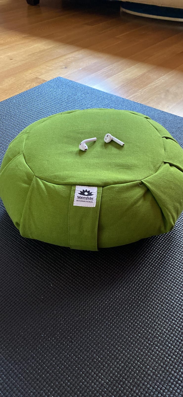 Meditation Cushion, Round, Buckwheat Husk Filled, Floor Pillow or Cushions, Yoga Seat, Zafu, Made in the USA customer photo 1