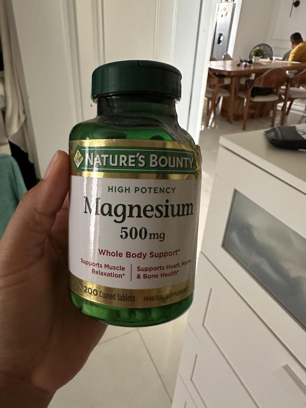Nature's Bounty Magnesium 500 mg Tablets (Pack of 1) customer photo 1