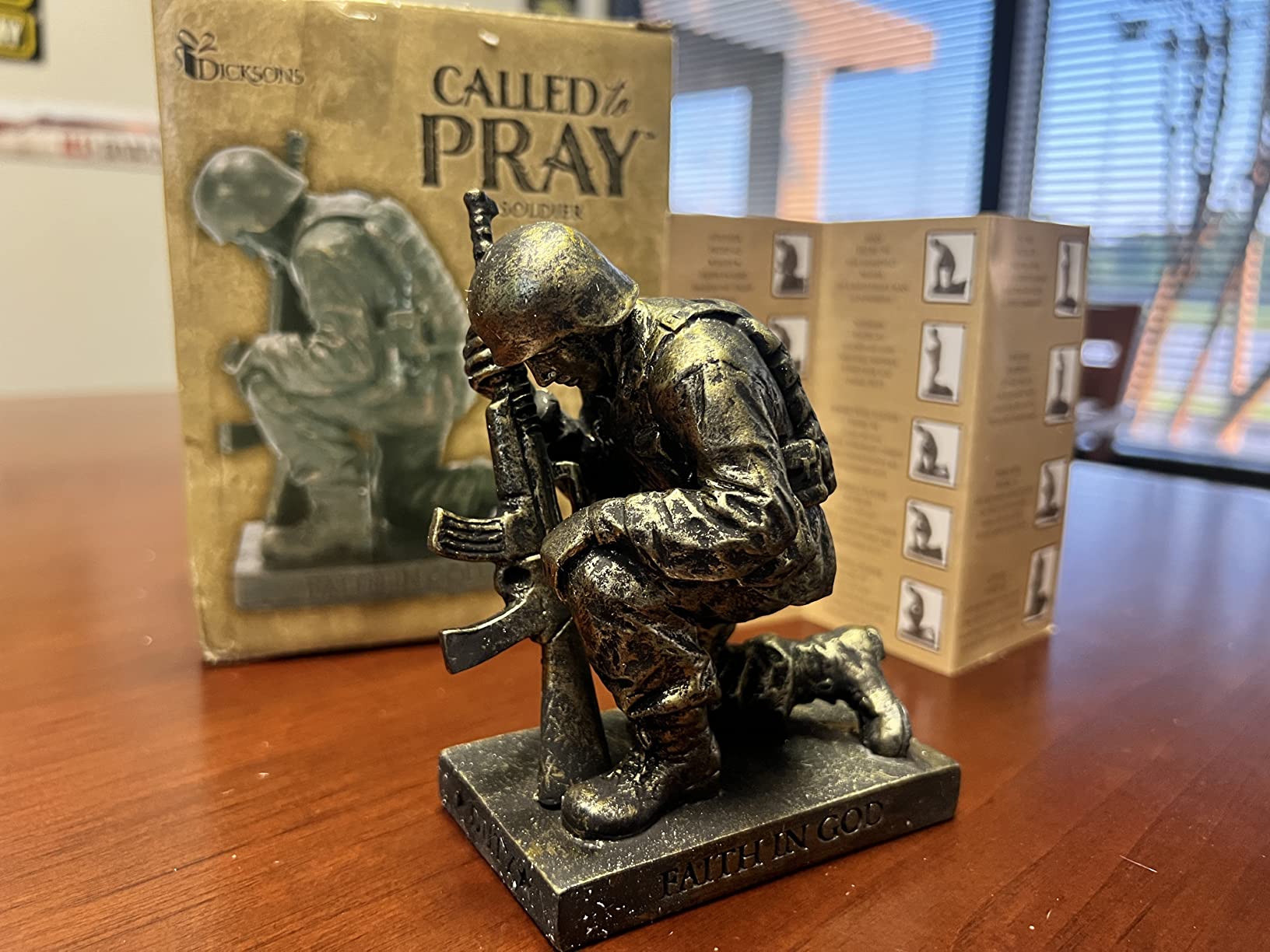 Dicksons Joyful in Hope Praying Firefighter 5 inch Gray Resin Stone Table Top Figurine customer photo 1