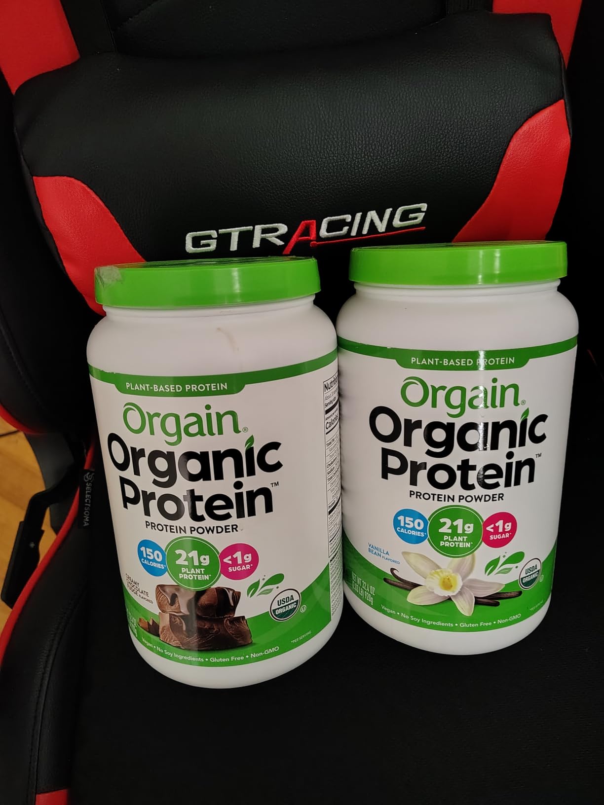 Orgain Organic Vegan Protein Powder, Creamy Chocolate Fudge - 21g Plant Protein, 6g Prebiotic Fiber, Low Net Carb, No Lactose Ingredients, No Added Sugar, Non-GMO, For Shakes & Smoothies, 2.03 lb customer photo 2