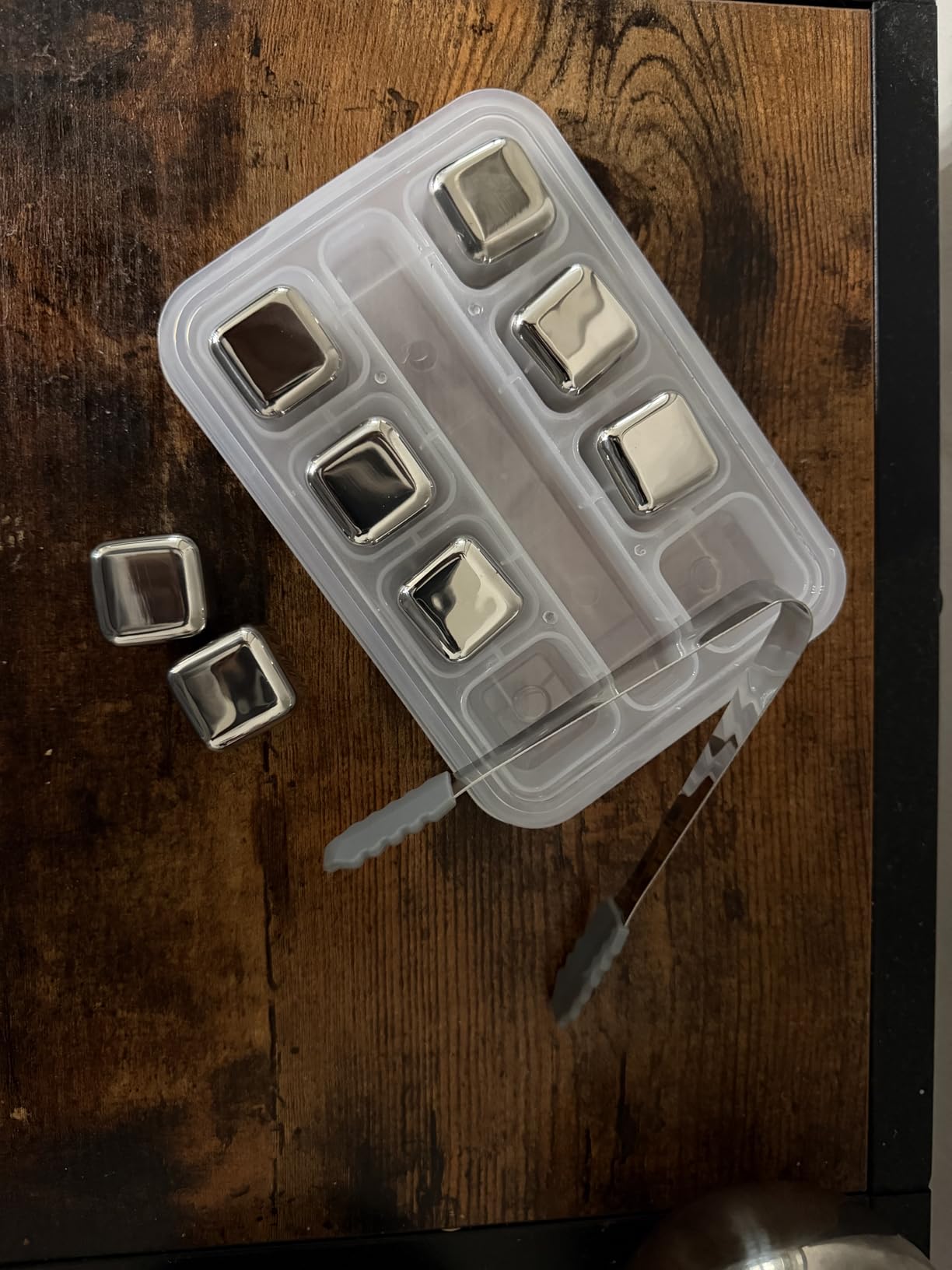 Kollea Whiskey Stones 8-Pack Stainless Steel Chilling Rocks Set, Silver customer photo 1