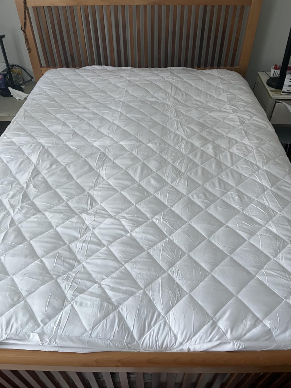 Twin Mattress Pad, Quilted Mattress Protector Topper fits 16