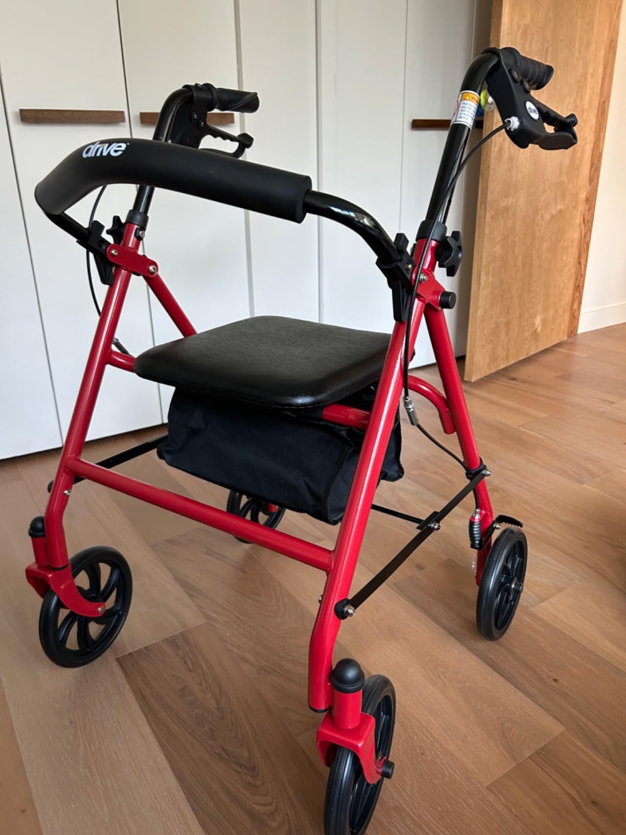 Drive Medical Rollator Walker with Seat, 7.5 Inch Wheels, Blue | Rollator Walker Offers Stable, Height Adjustable Mobility Support with Durable Steel Frame and Wheels customer photo 2