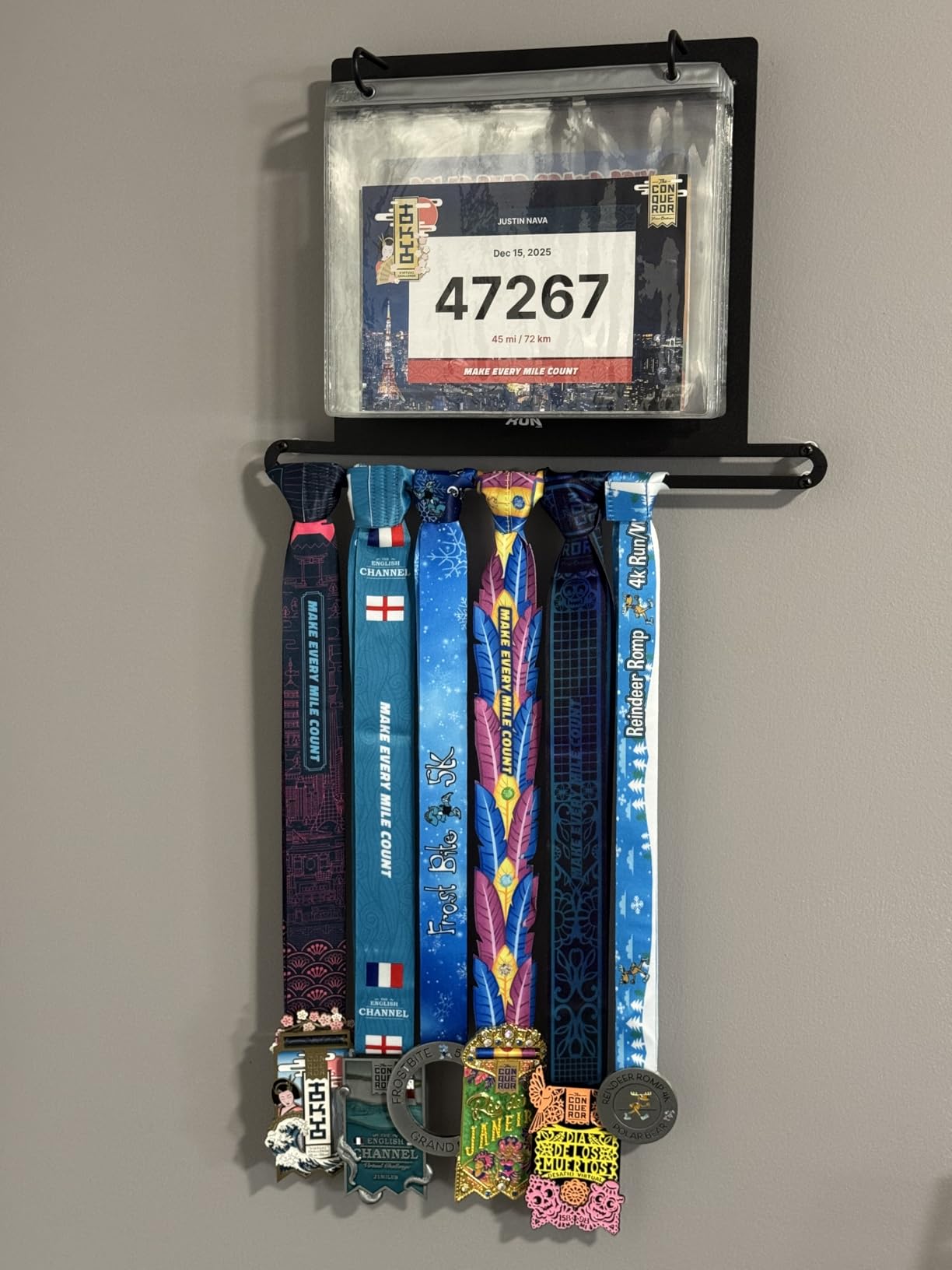 Gone For a Run BibFOLIO+ Race Bib & Medal Display Holds 24 Medals 100 Bibs customer photo 2