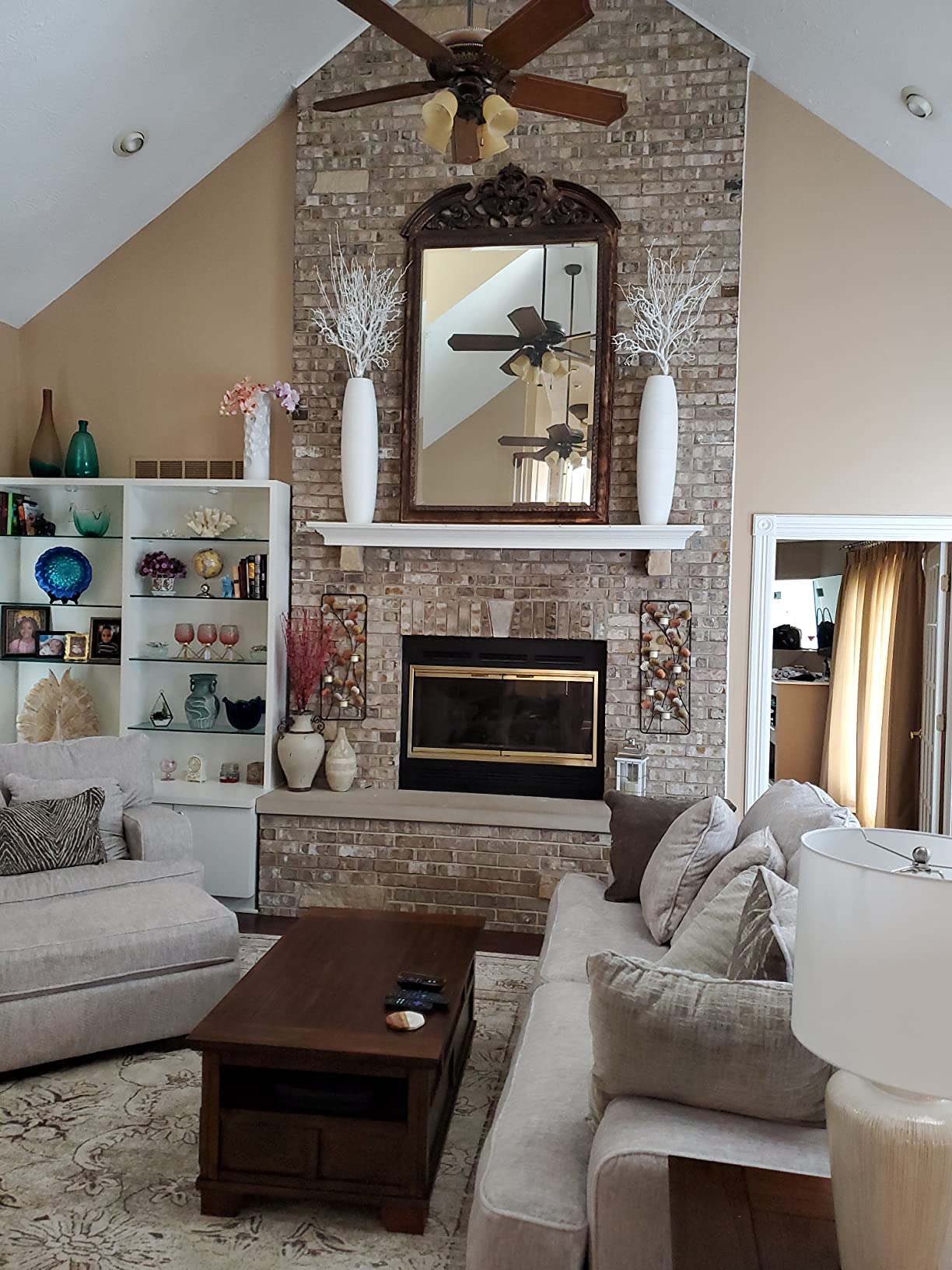Leewadee Large Floor Vase 34 inches Mango Wood for Pampas Grass, Dried Flowers customer photo 1