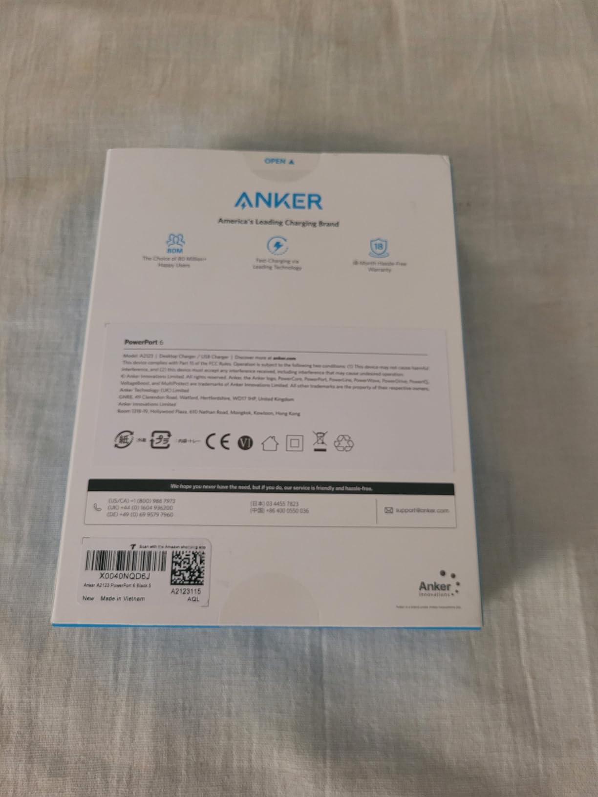 Anker Desktop Charger, 60W 6 Port USB Multiple Charging Hub | PowerPort 6 Multiple USB Charger, Campatible with iPhone, iPad, MacBook, Galaxy, LG, HTC, and More customer photo 1