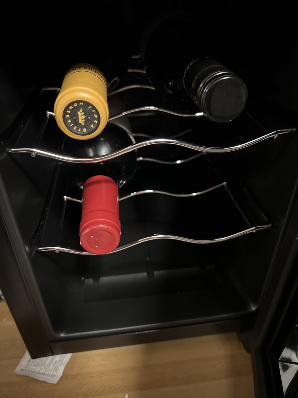 Koolatron 6 Bottle Wine Cooler, Black, Thermoelectric Wine Fridge, 0.65 cu. ft. (16L), Freestanding Wine Cellar, Red, White and Sparkling Wine Storage for Small Kitchen, Apartment, Condo, RV customer photo 2