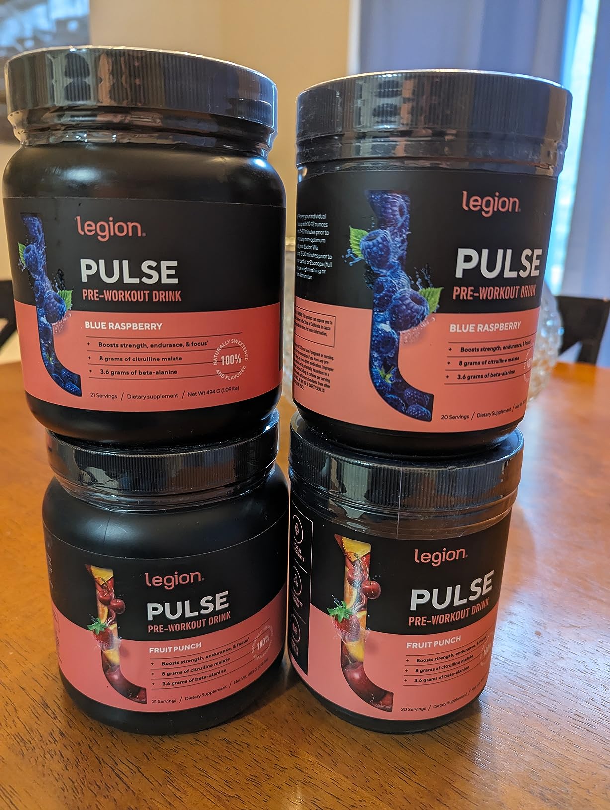 Legion Pulse Pre-Workout Powder, 350mg Caffeine, Fruit Punch customer photo 1