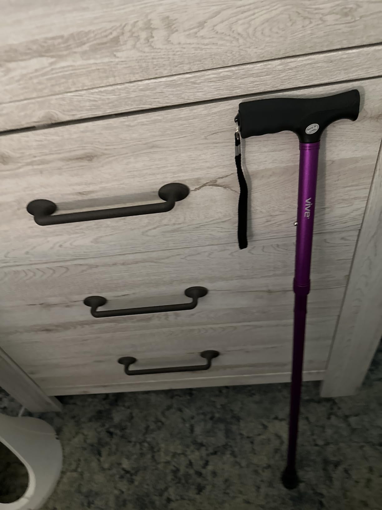 Vive Folding Cane - Foldable Walking Cane for Men, Women - Fold-up, Collapsible, Lightweight, Adjustable, Portable Hand Walking Stick - Balancing Mobility Aid - Sleek, Comfortable customer photo 1