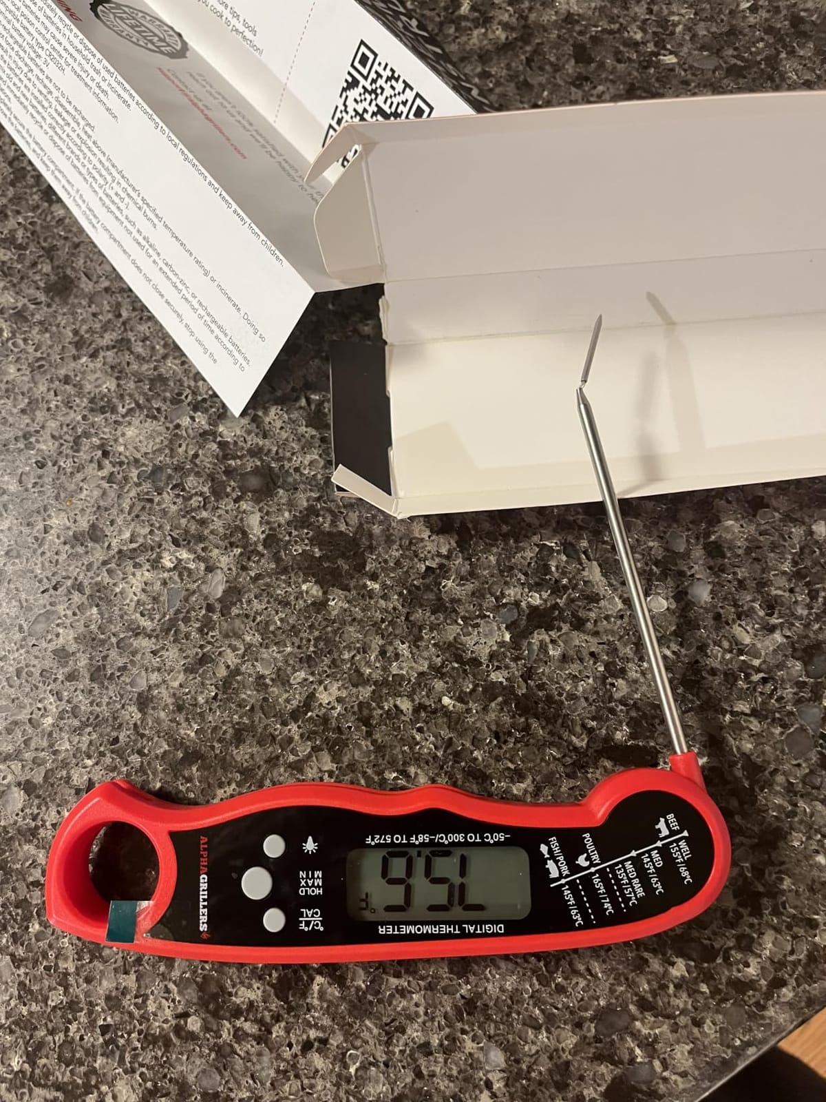 Alpha Grillers Instant Read Meat Thermometer Digital, Cooking, Food, Grill customer photo 2